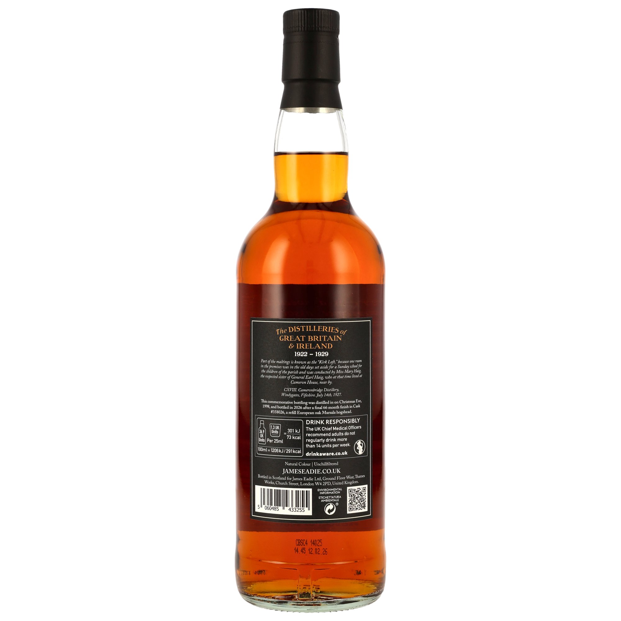 Cameronbridge 1998/2026 - 27 y.o. - Refill Marsala Hogshead Finish #358026 - James Eadie
