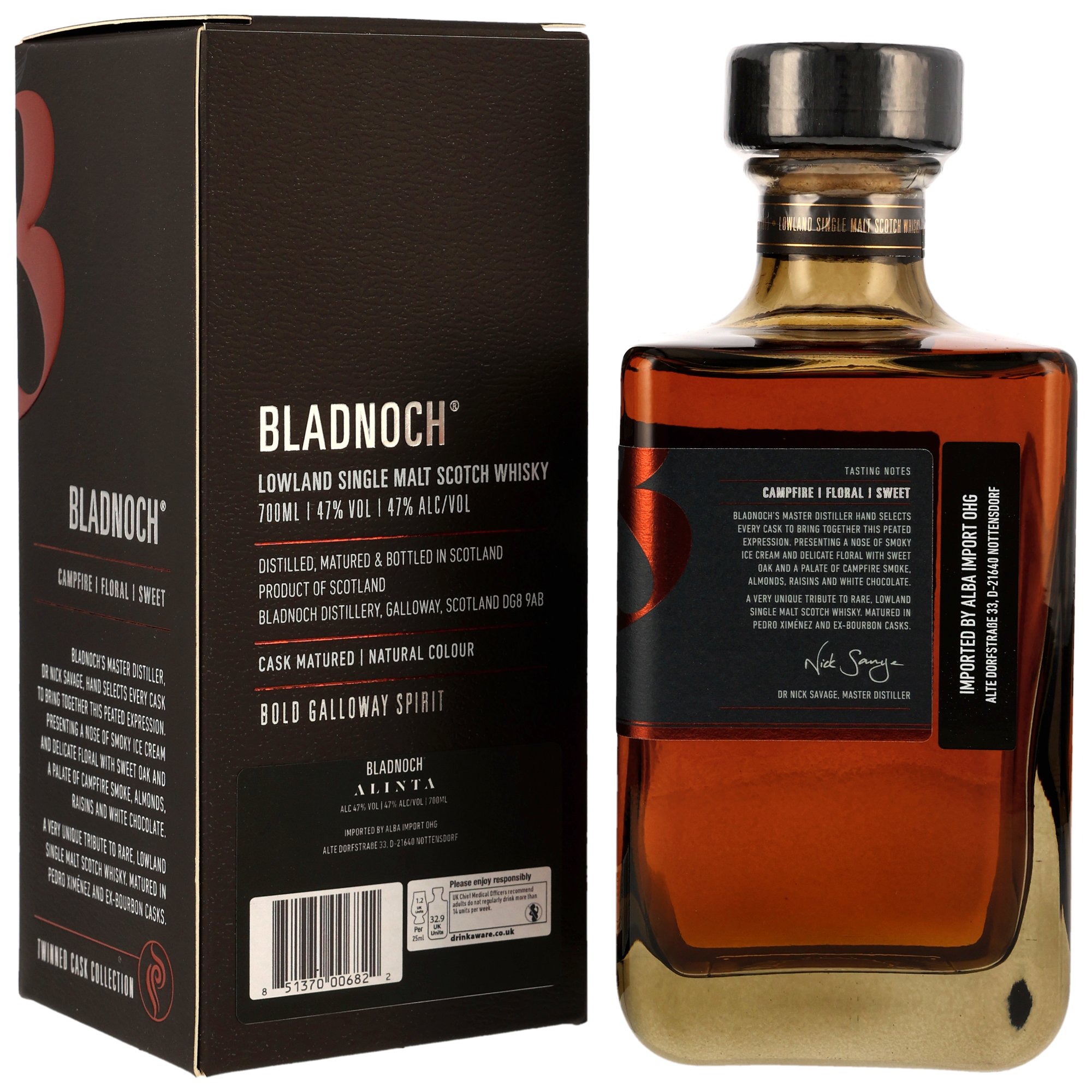 Bladnoch Alinta PX Sherry & EX Bourbon Cask Matured