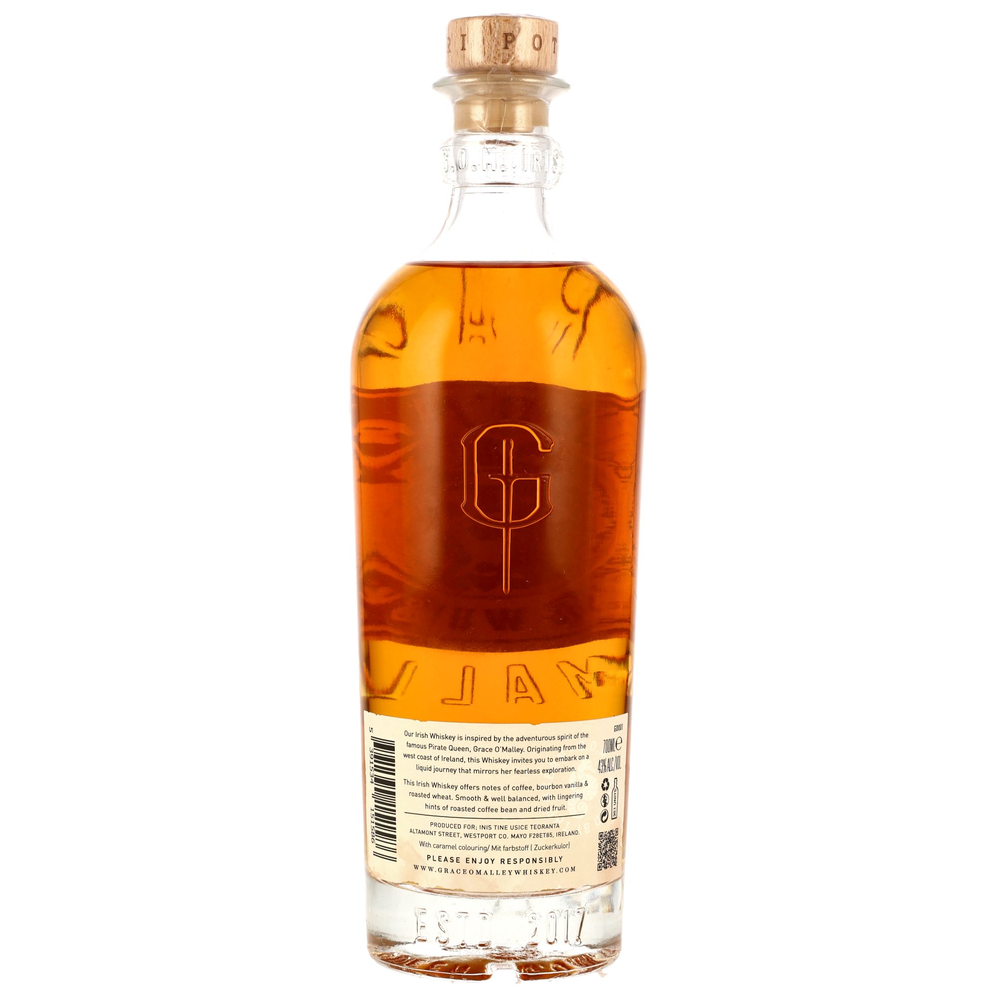 Grace O’Malley Dark Char Cask Whiskey - ohne GP - 43%