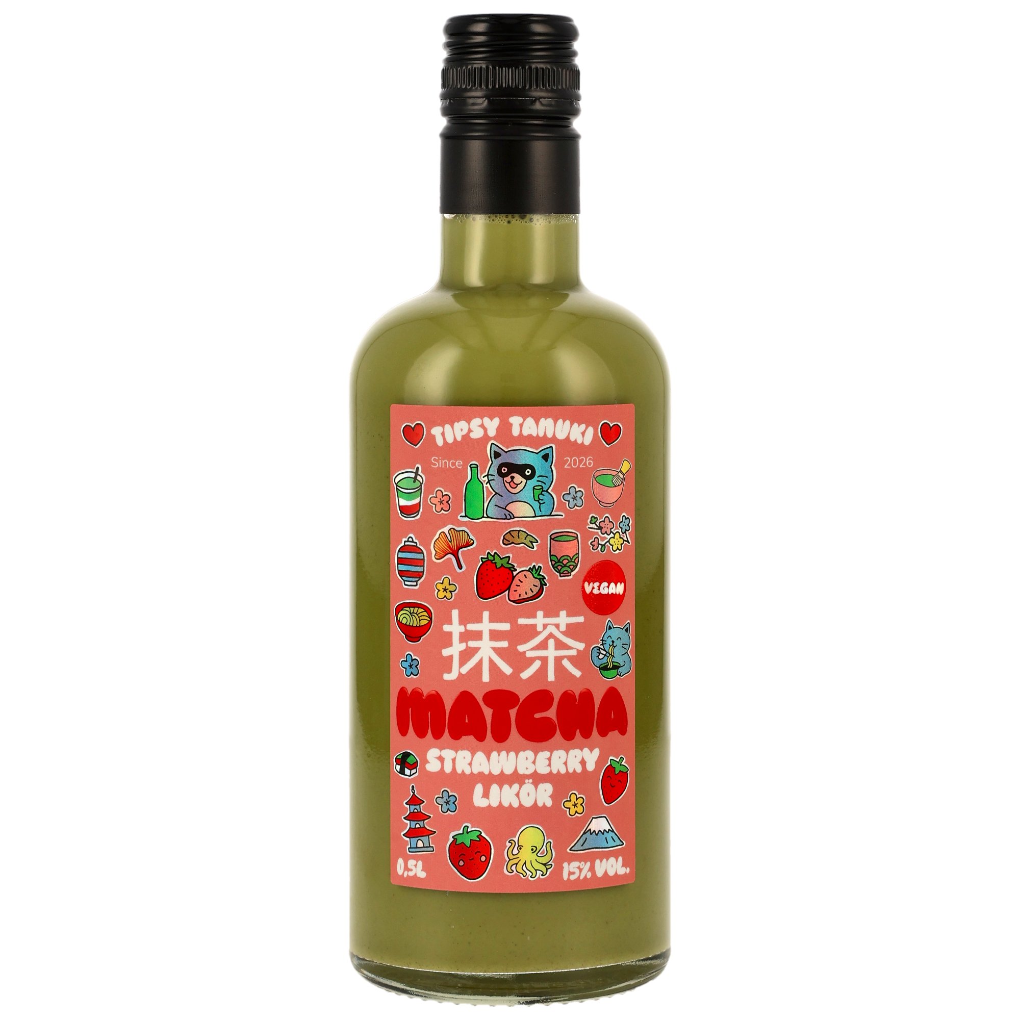 Tipsy Tanuki - Matcha Strawberry Likör