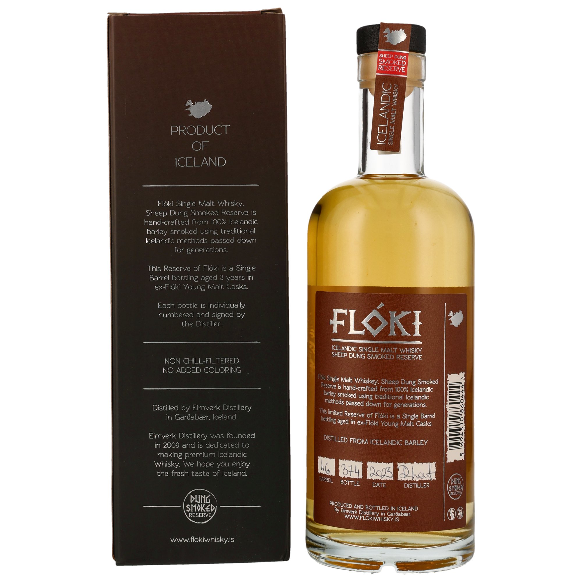 Floki Single Malt Whisky - Sheep Dung Smoked Reserve in GP -700ml