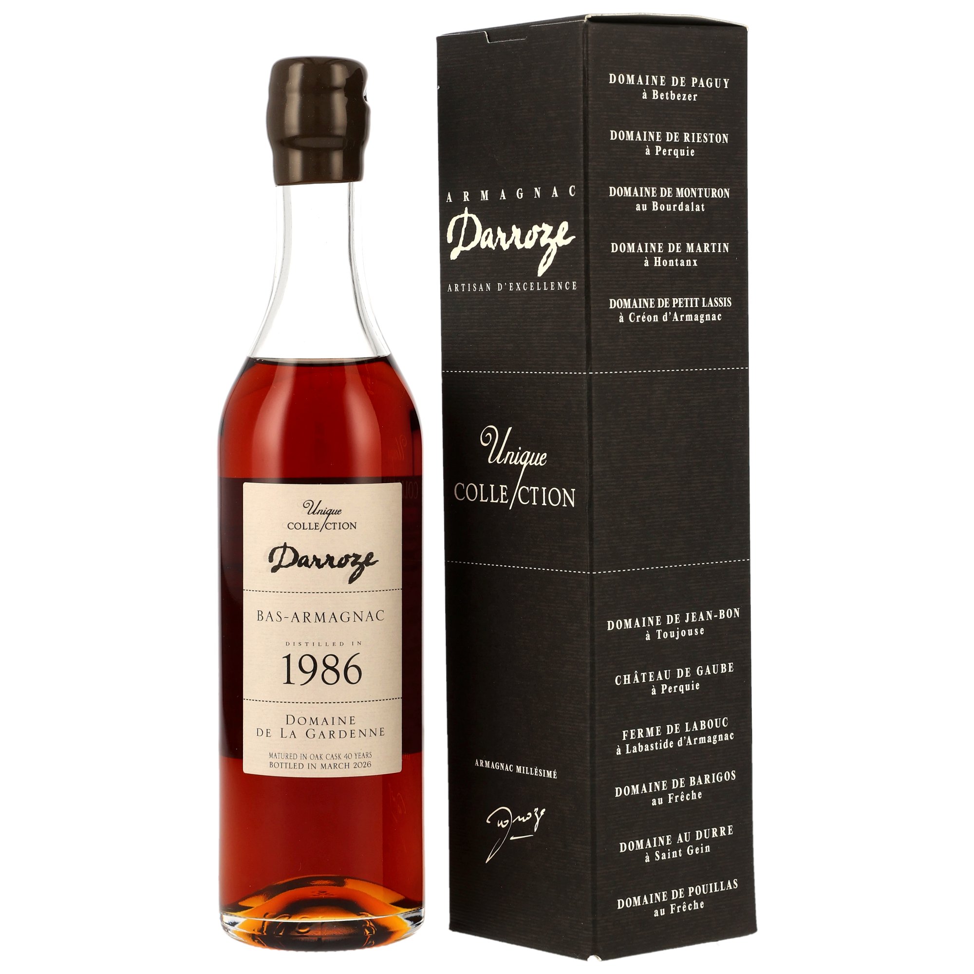 Domaine de la Gardenne 1986/2026 - 40 y.o. - 200ml - Armagnac Darroze