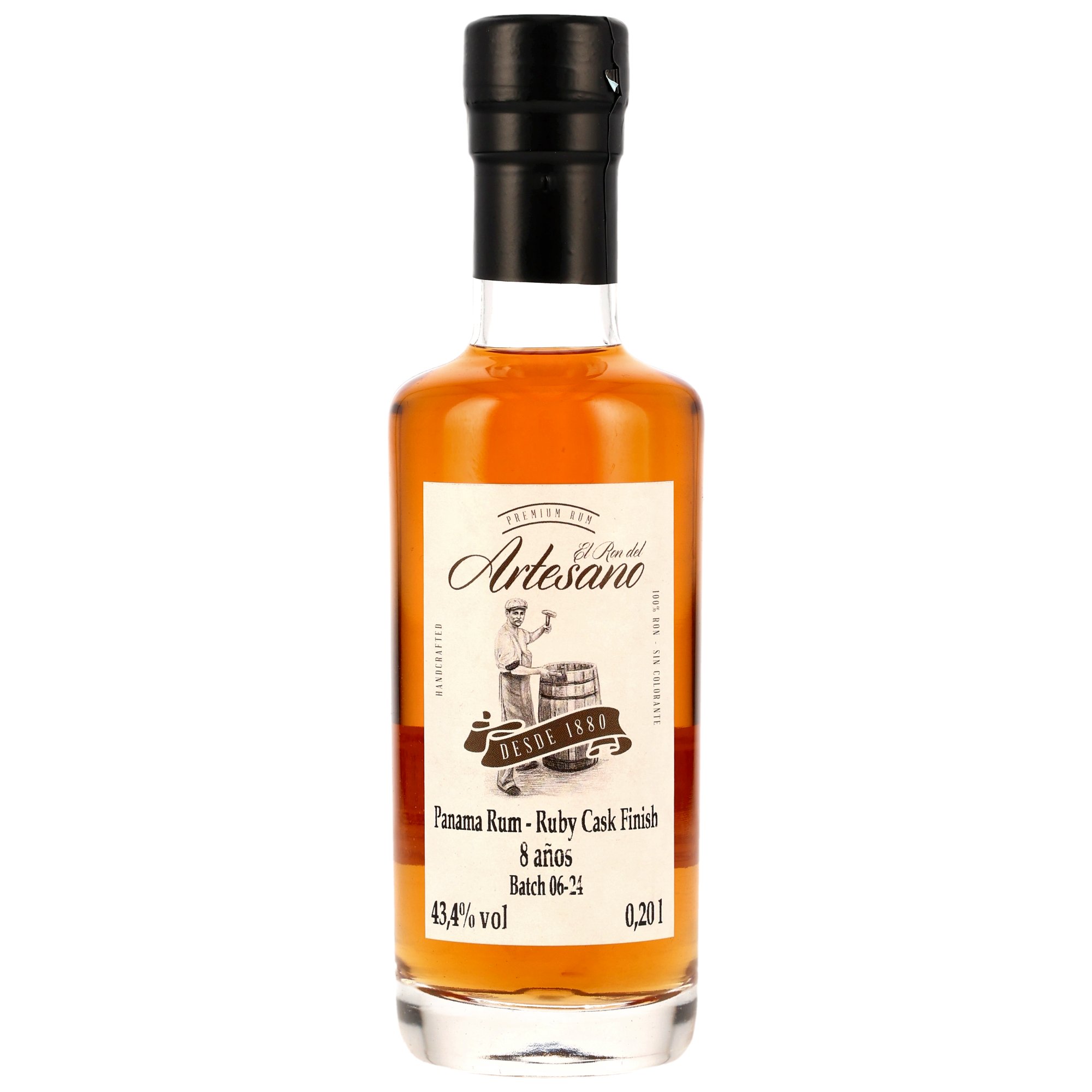 Ron Artesano Rum 8 y.o. Ruby Port Cask Finish - 200ml
