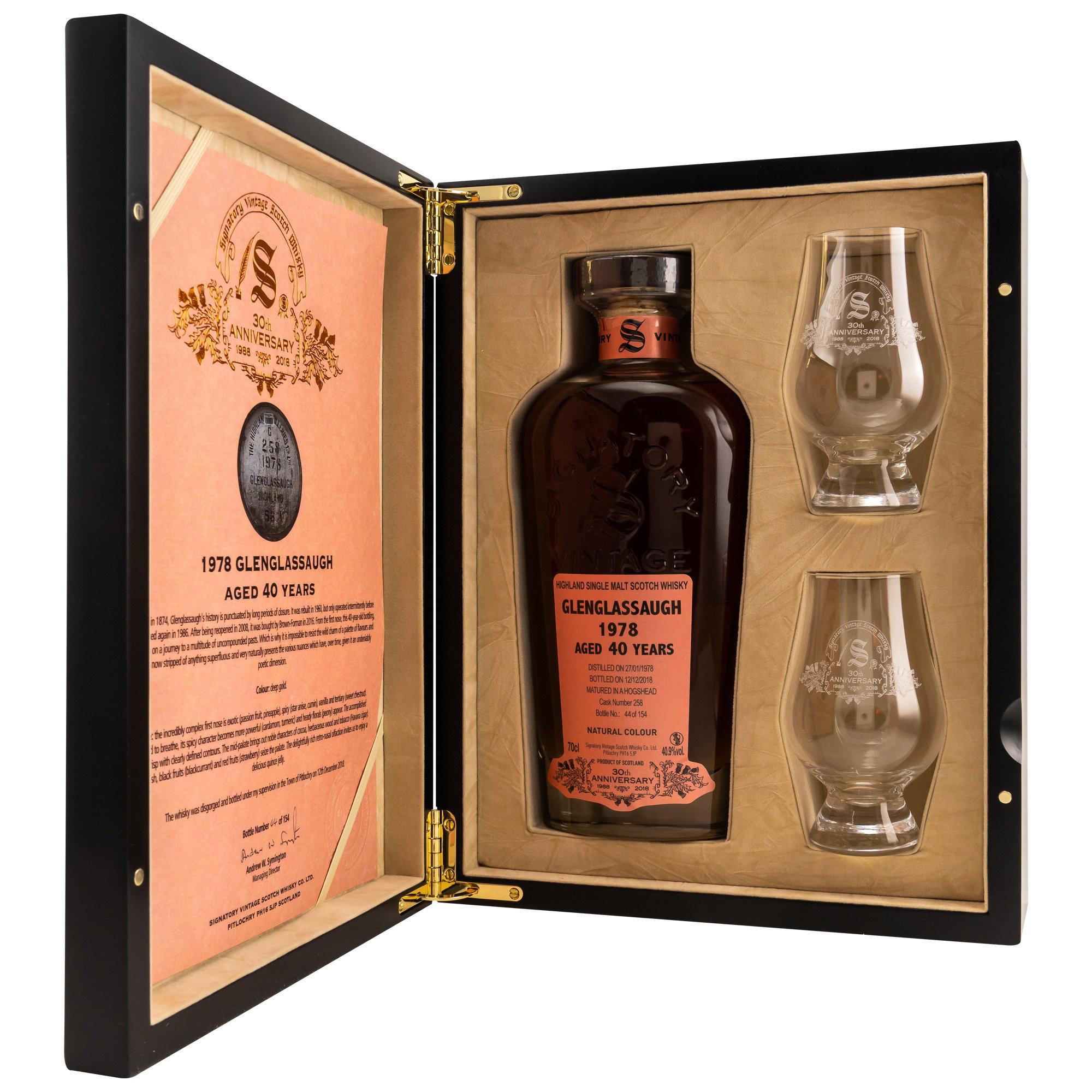 Glenglassaugh 1978/2018 30th Anniversary + 2 Gläser