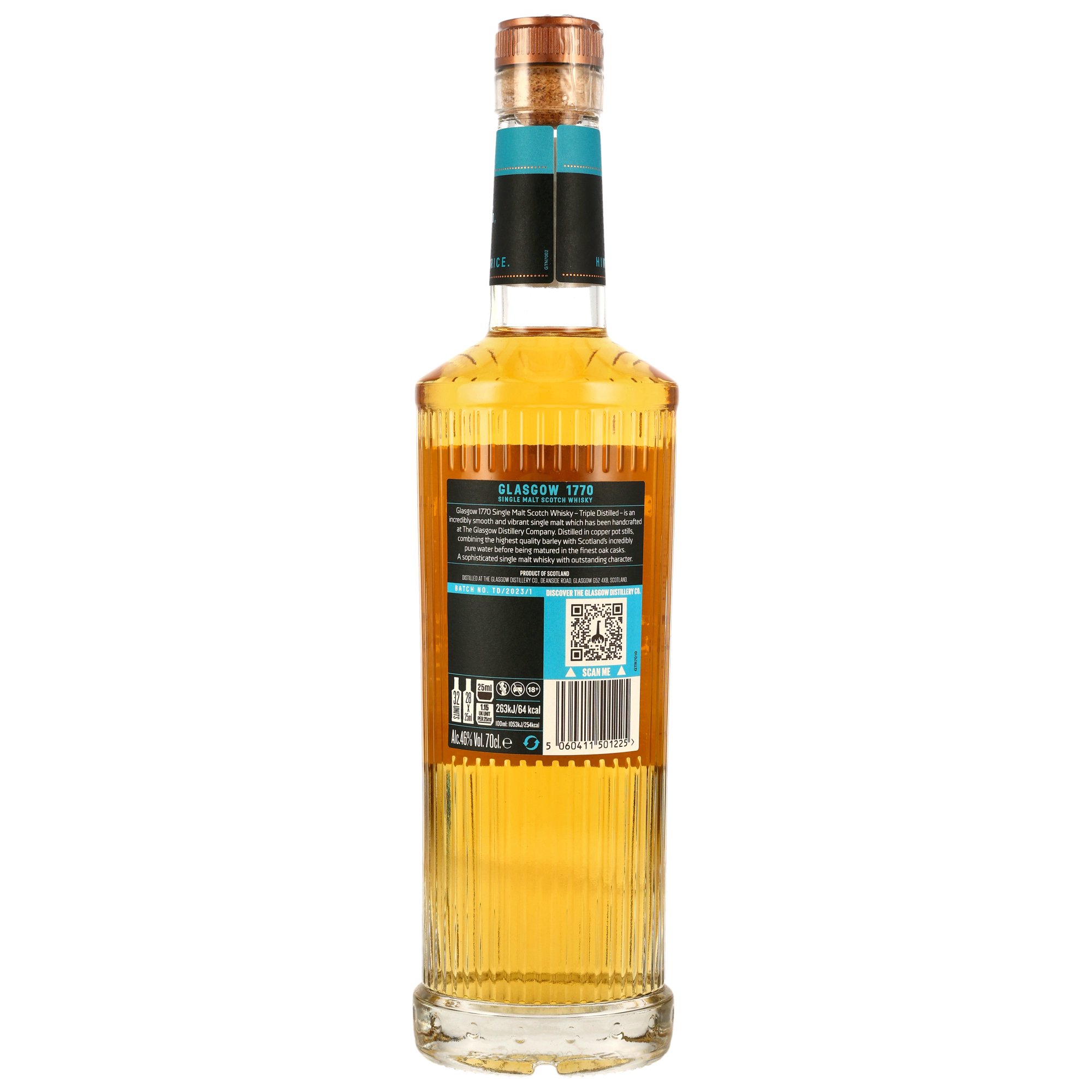 Glasgow 1770 - Triple Distilled Smooth - Ex-Bourbon & ex-Virgin Oak Casks -700ml ohne GP