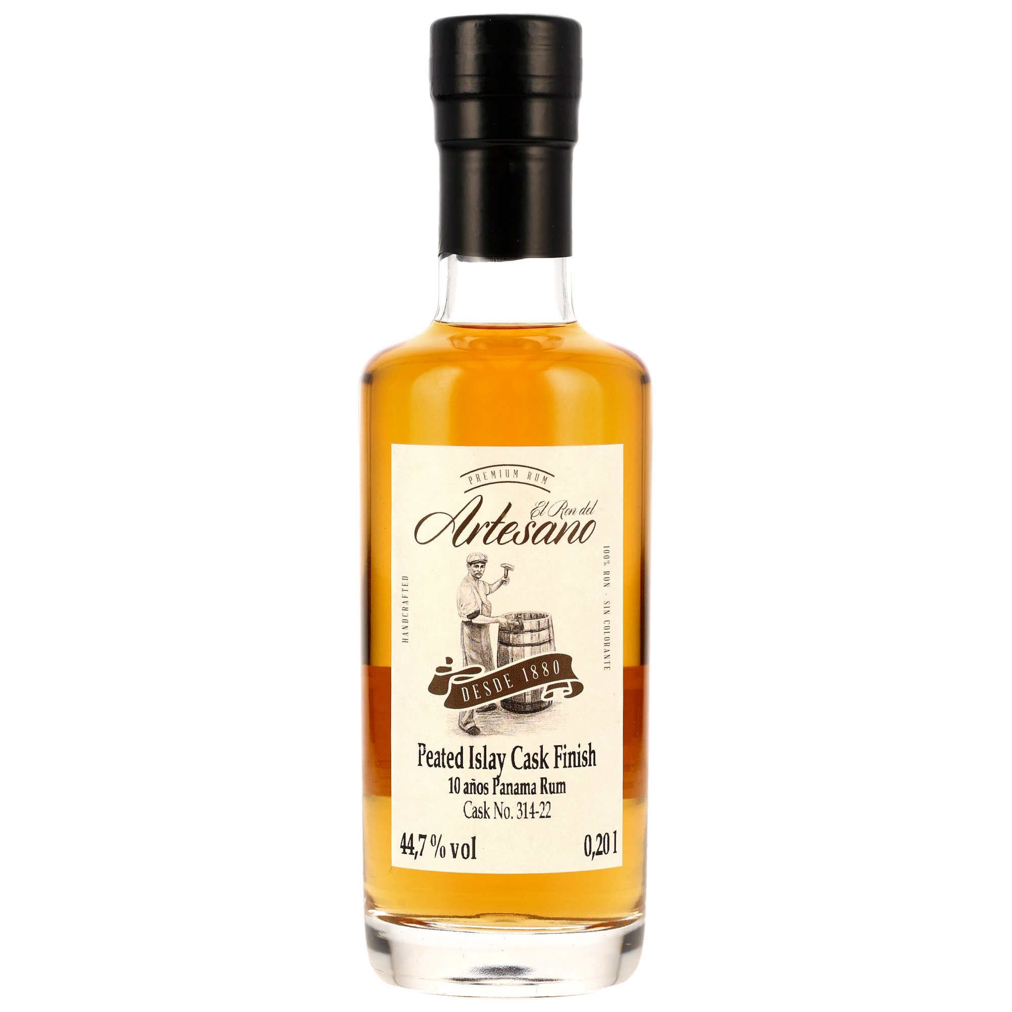 Ron Artesano Rum 10 y.o. Peated Islay Cask Finish - 200ml