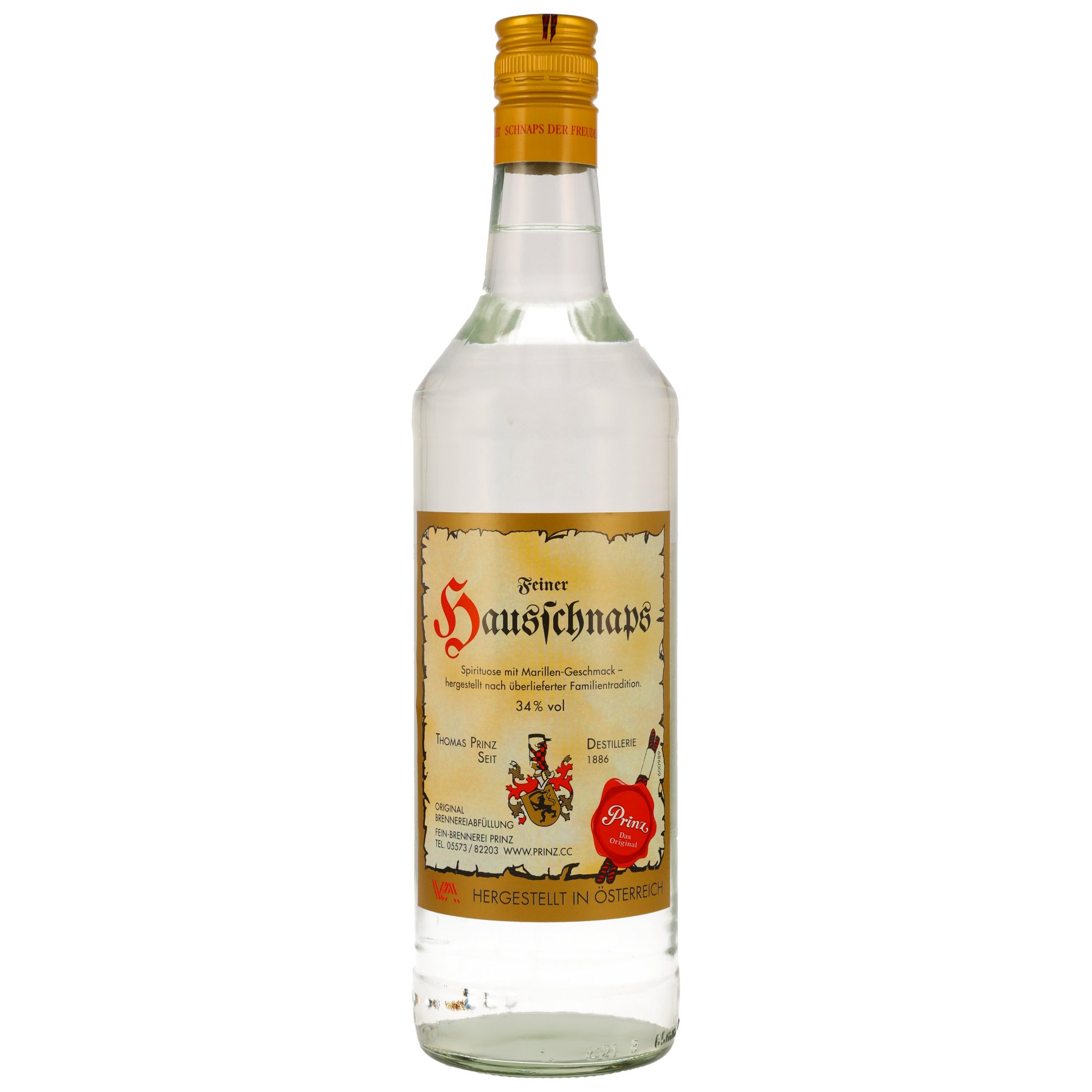 Prinz Hausschnaps (Marille) Liter