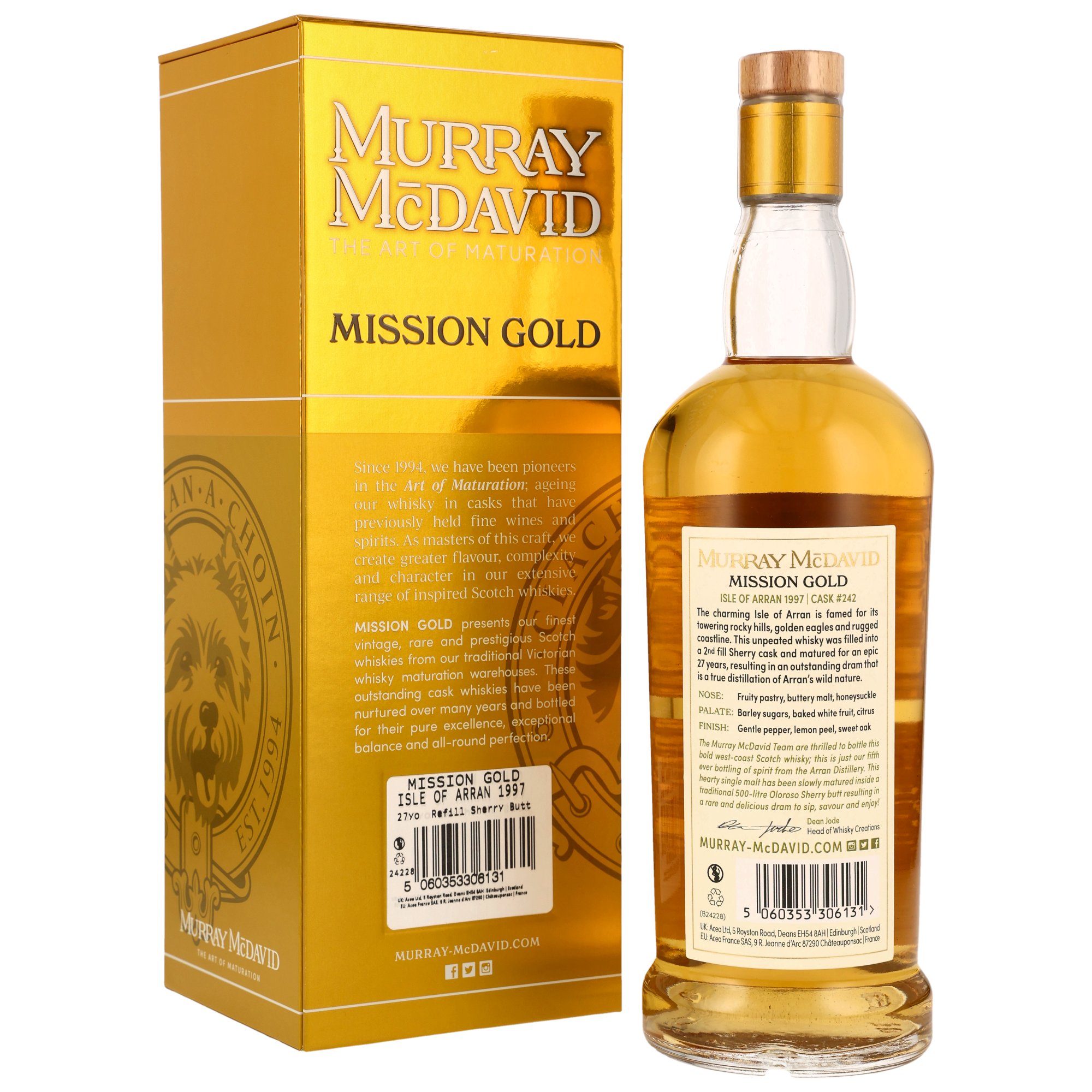 Isle of Arran 1997/2024 - 27 y.o. - Refill Sherry Butt #242 - Murray McDavid