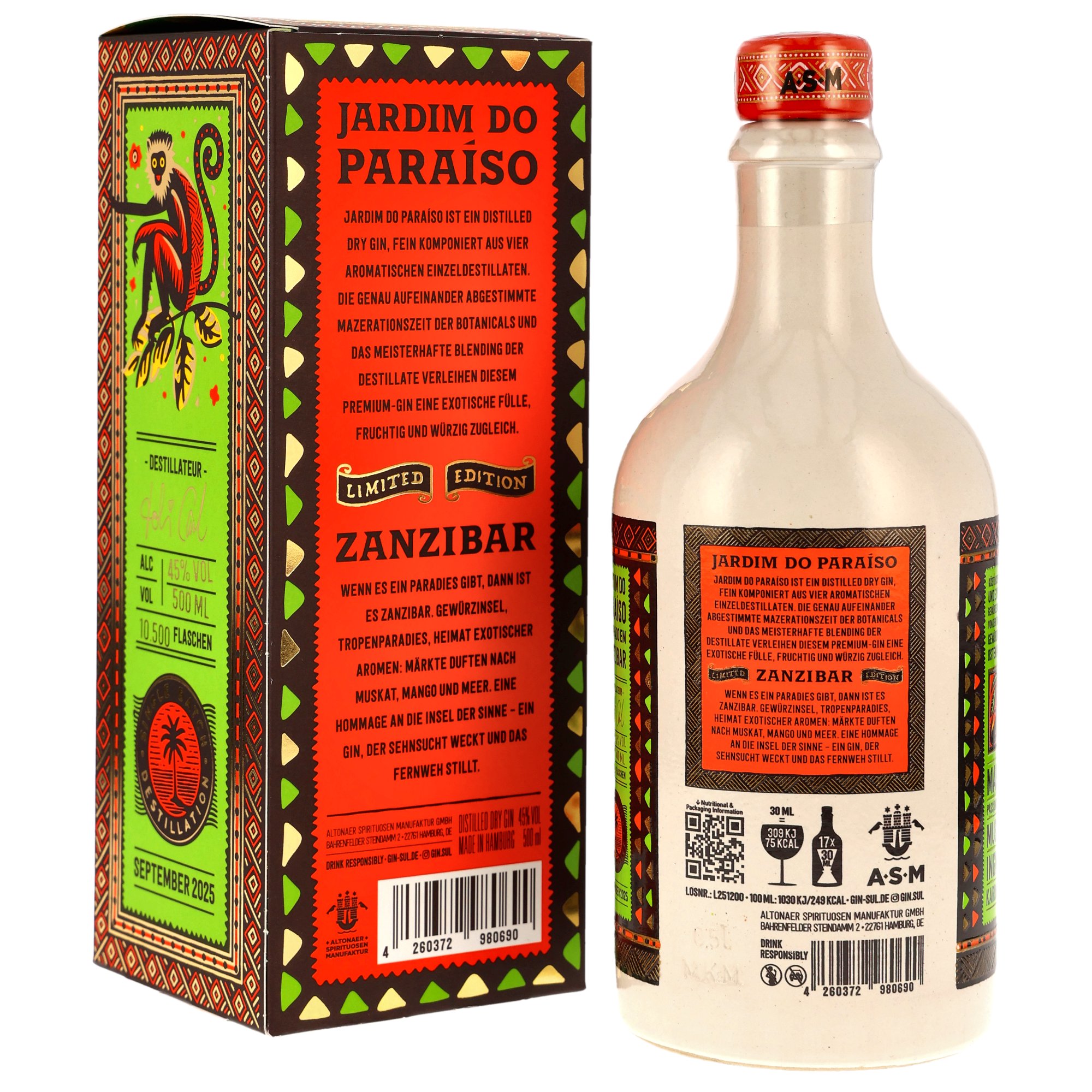 Gin Sul Jardim do Paraiso Zanzibar Limited Edition 2025