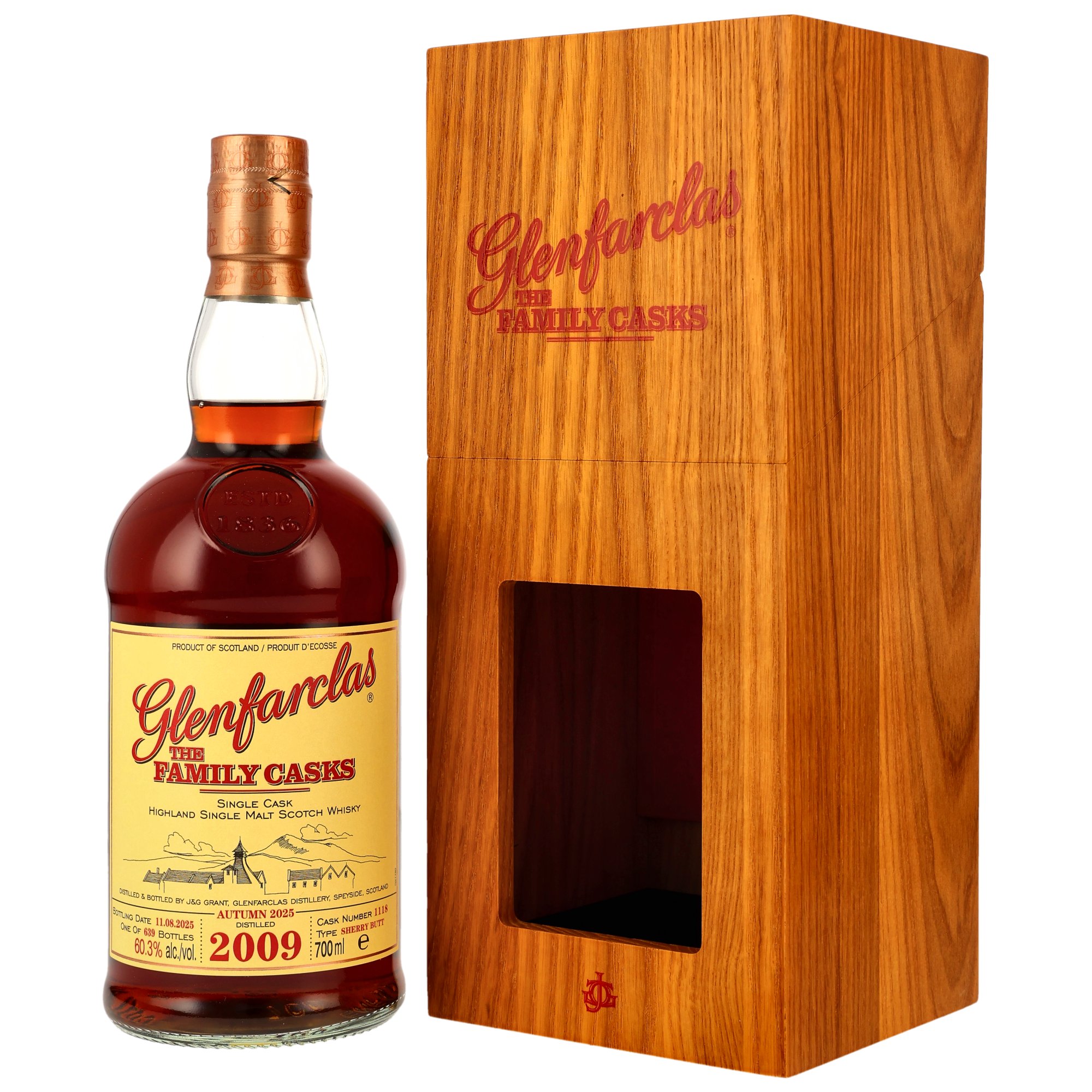 Glenfarclas 2009/2025 - Family Casks - Sherry Butt  #1118 - Autumn 2025