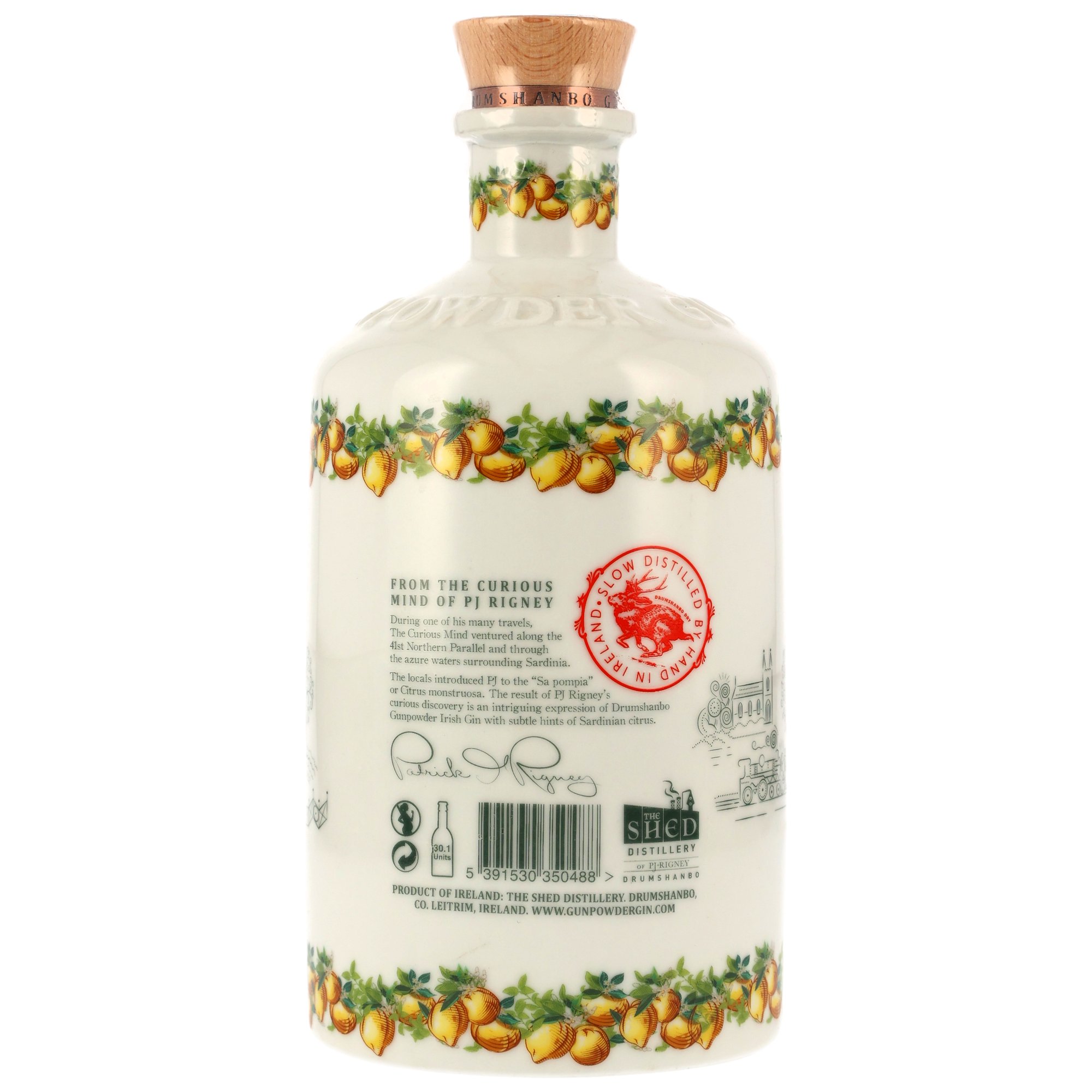 Drumshanbo Gunpowder Gin Sardinian Citrus - in Keramikflasche