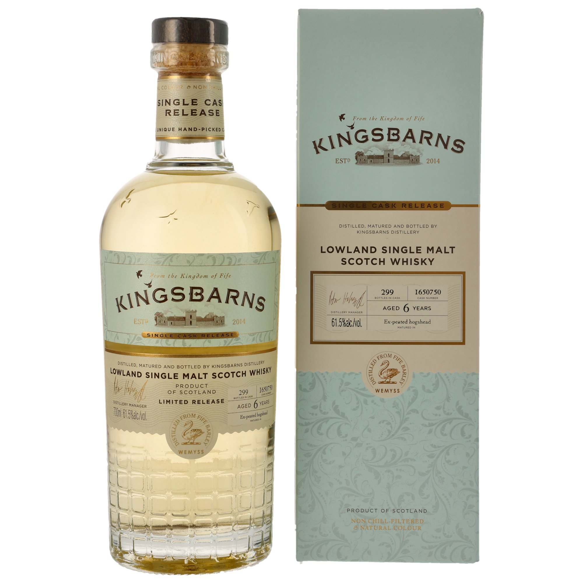 Kingsbarns 6 y.o. Ex Peated Single Cask #I650750 for Germany