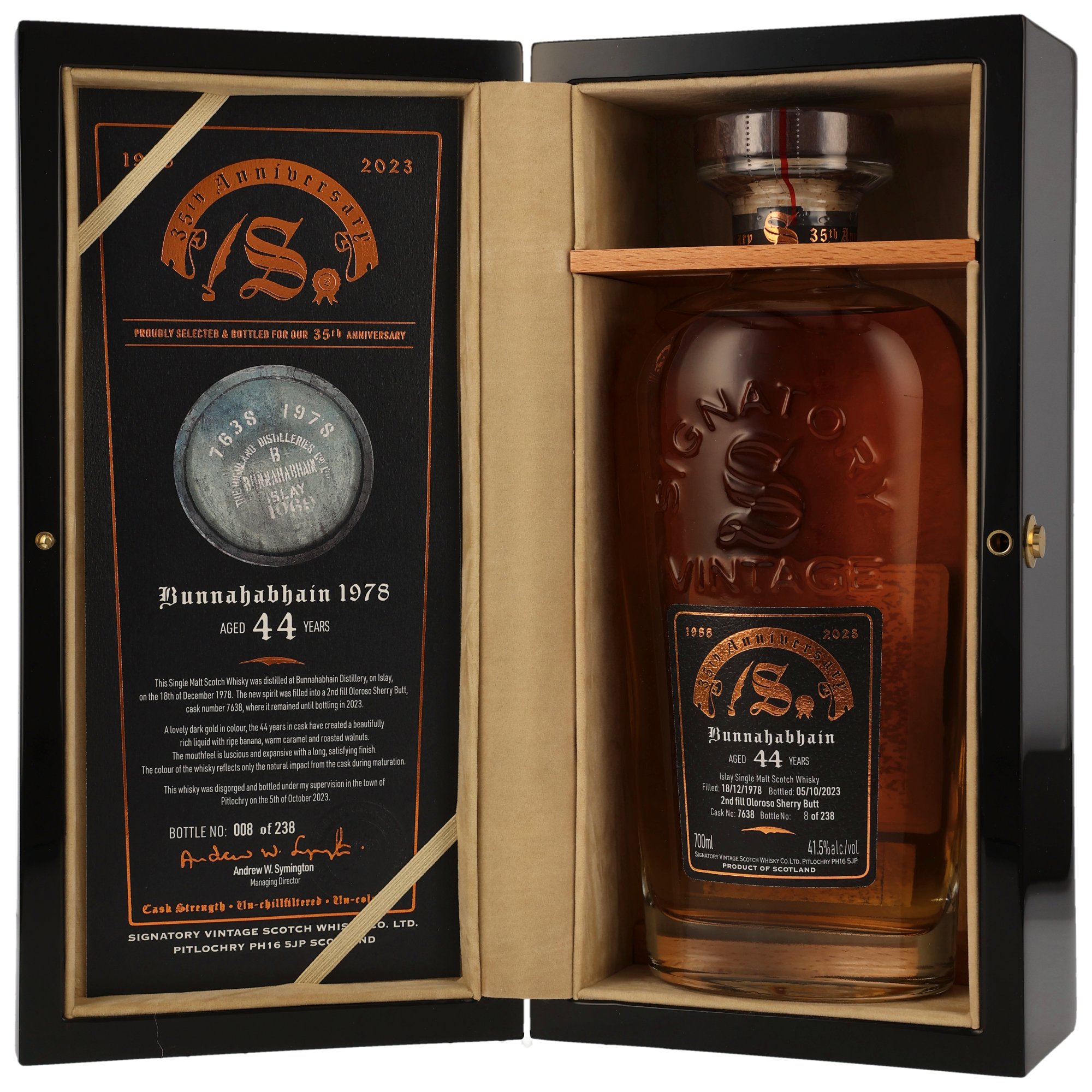 Bunnahabhain 1978/2023 - 44 y.o. #7638 - 35th Anniversary - Sig RR