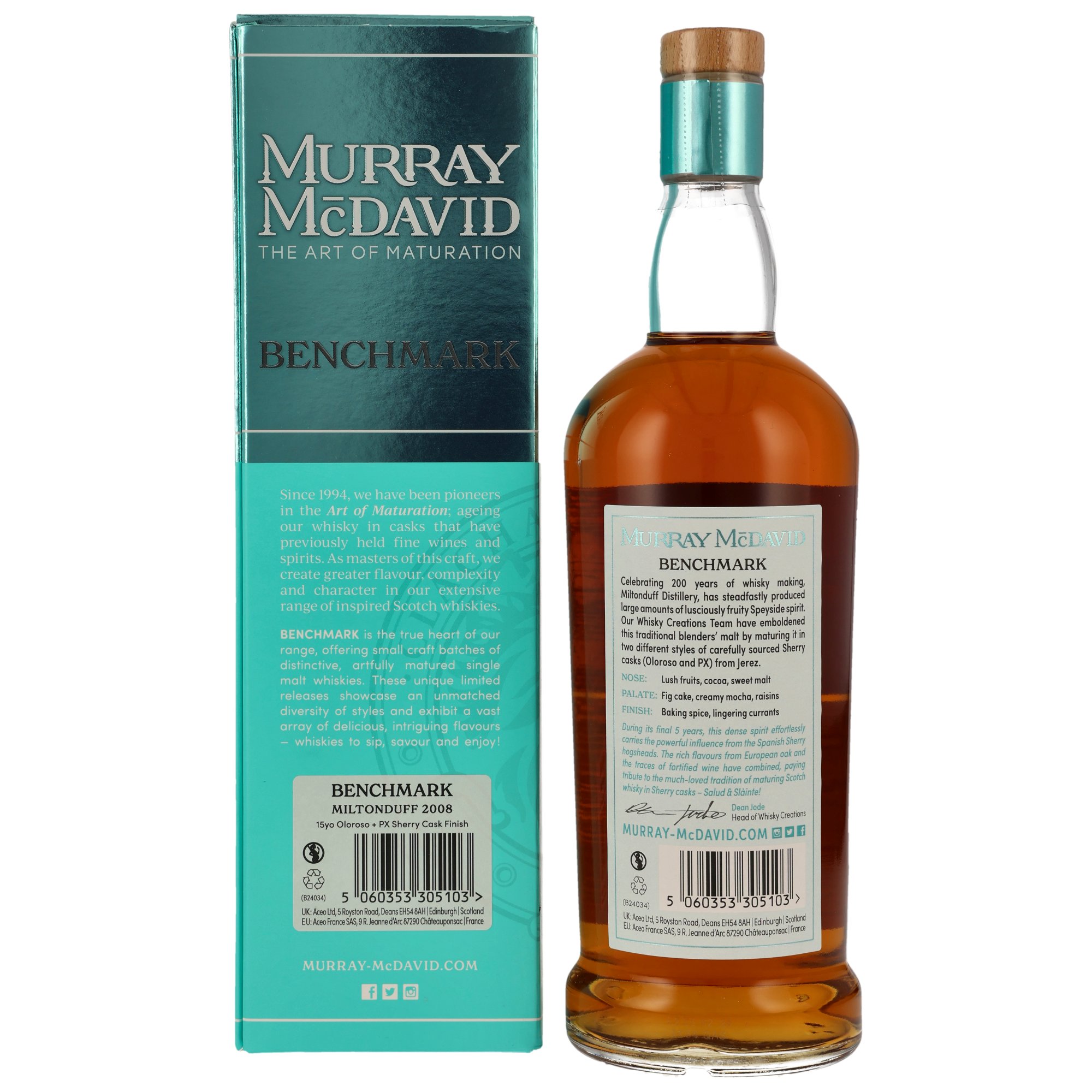 Miltonduff 2008/2024 - 15 y.o. - Oloroso/PX Cask - Murray McDavid