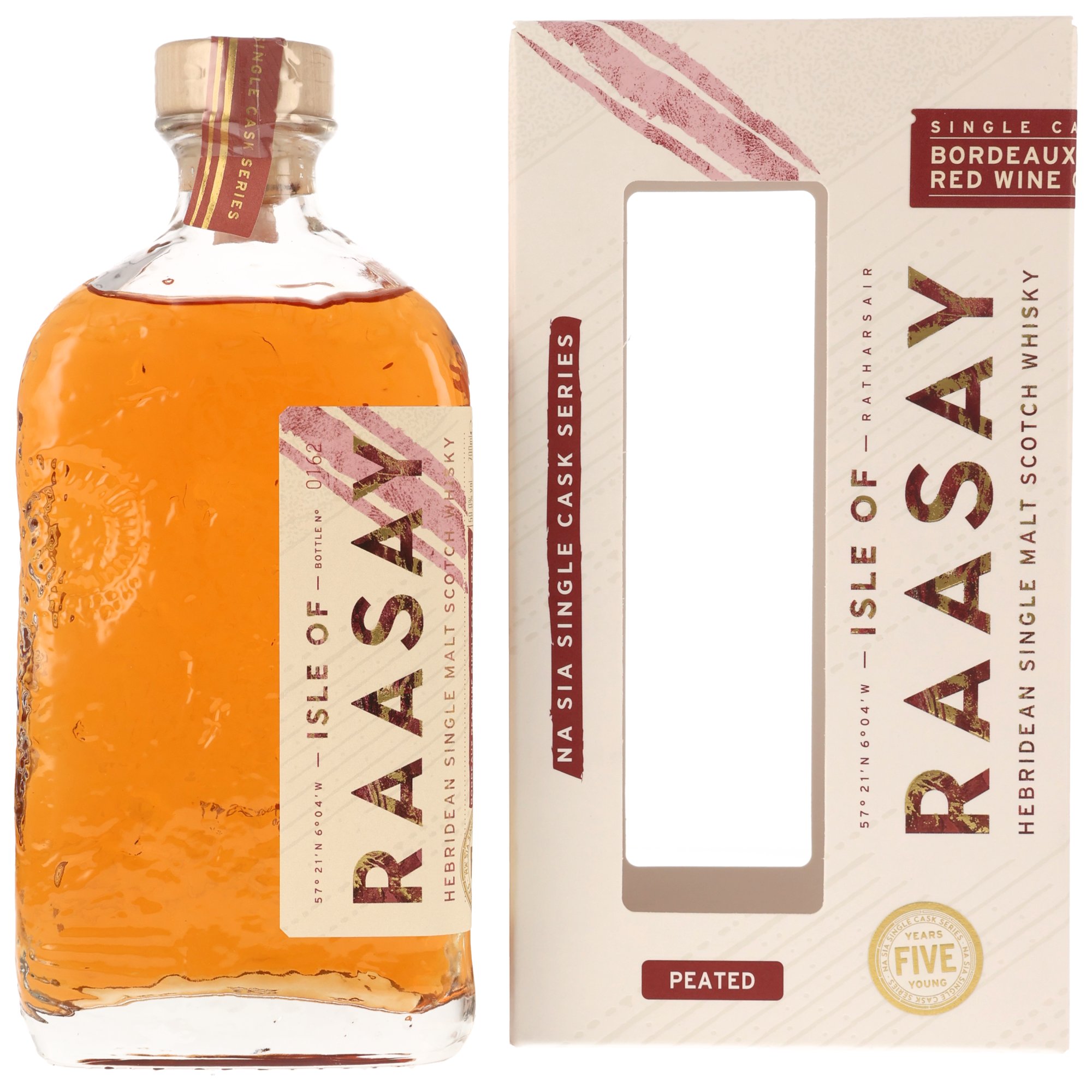 Isle of Raasay - 5 y.o. - Single Malt Whisky - Single Cask #18/721 Peated Red Wine Cask