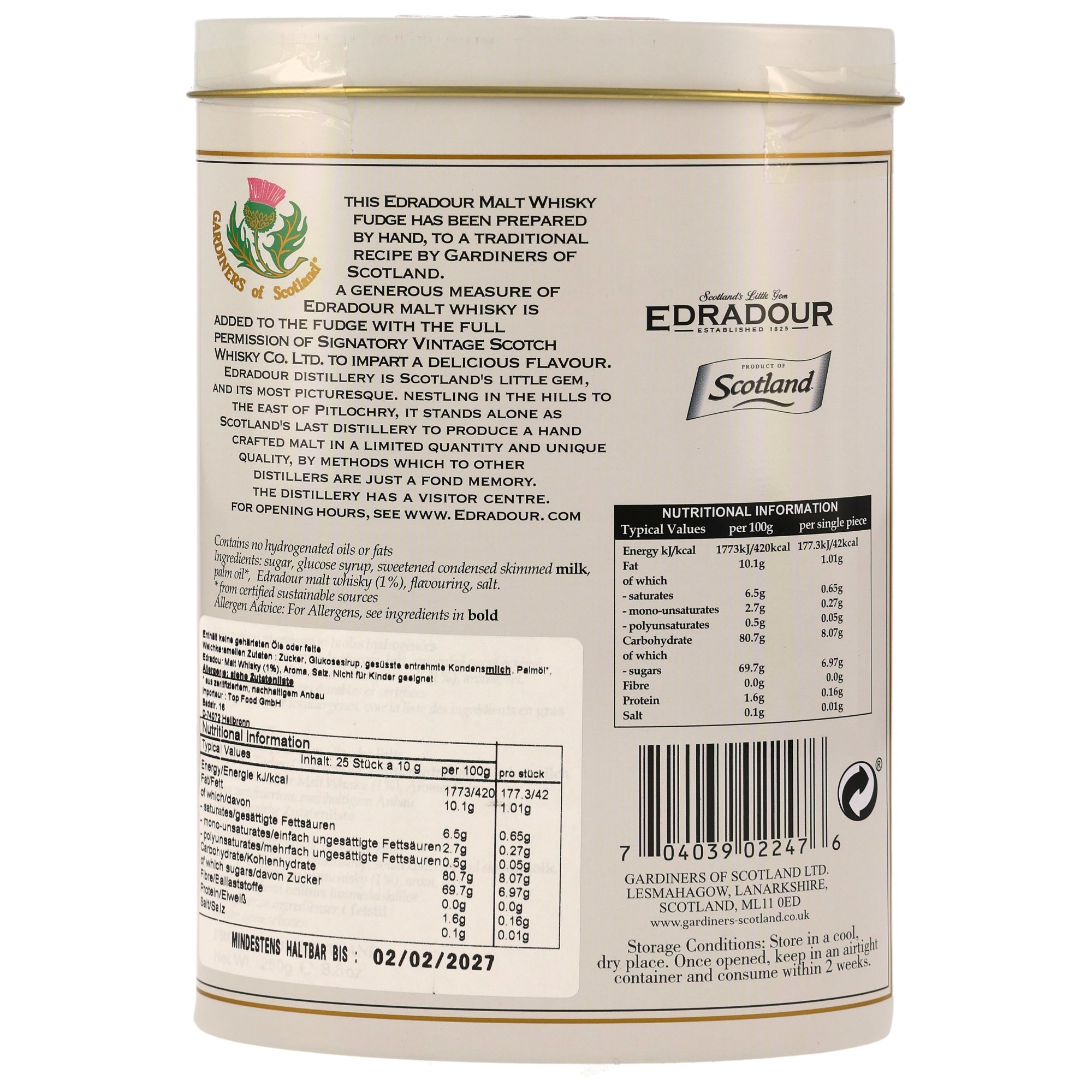 Edradour Malt Whisky Fudge 250g