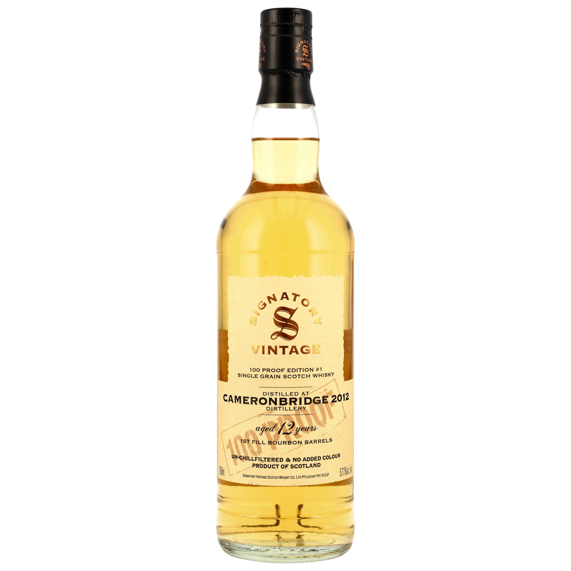 Cameronbridge 2012/2025 - 12 y.o. - Signatory 100 PROOF Grain Edition #1