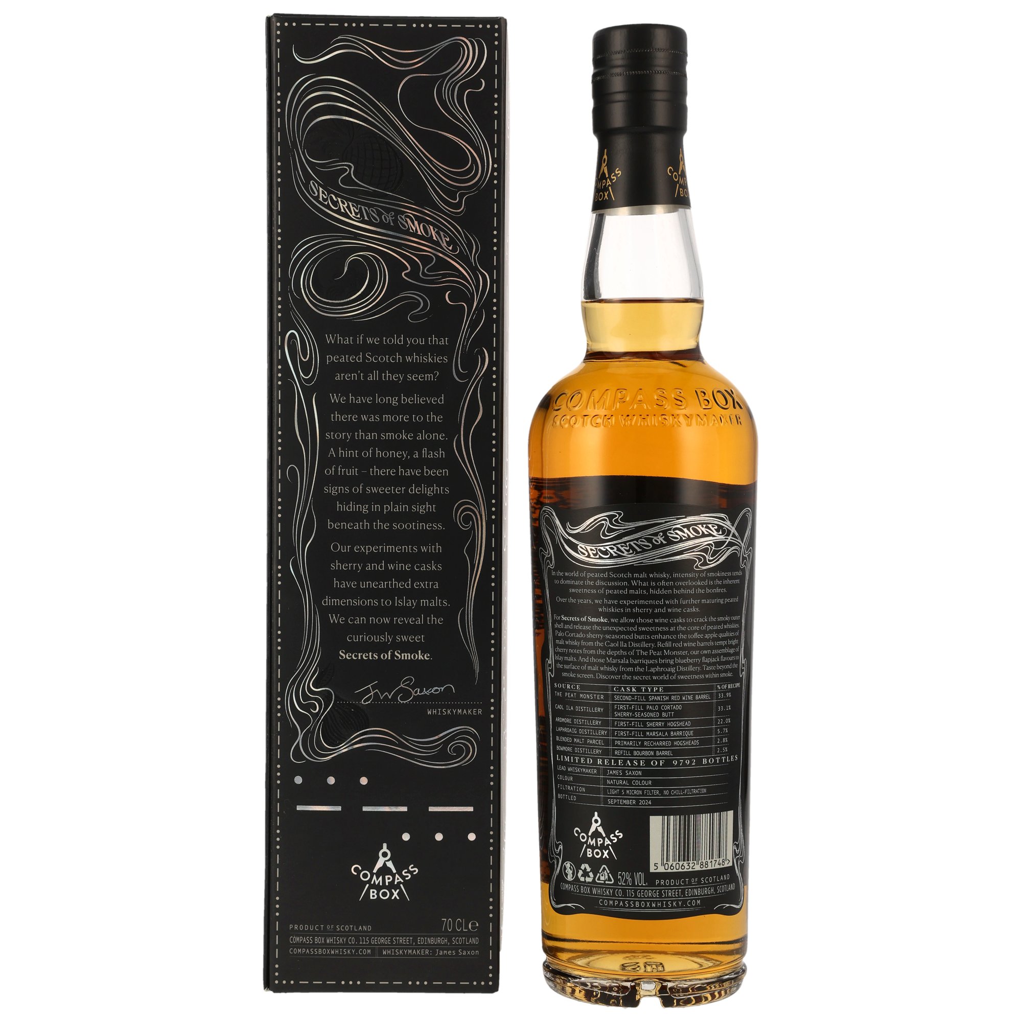 Compass Box - Secrets of Smoke - Blended Malt Scotch Whisky