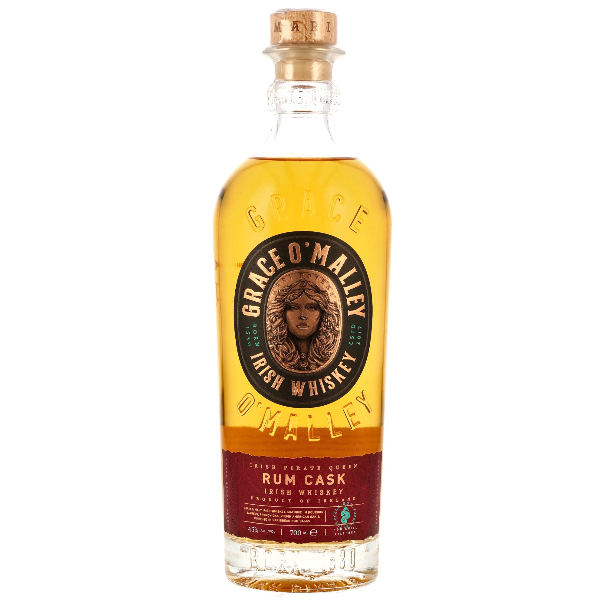 Grace O‘Malley Rum Cask Whiskey - ohne GP - 43 %