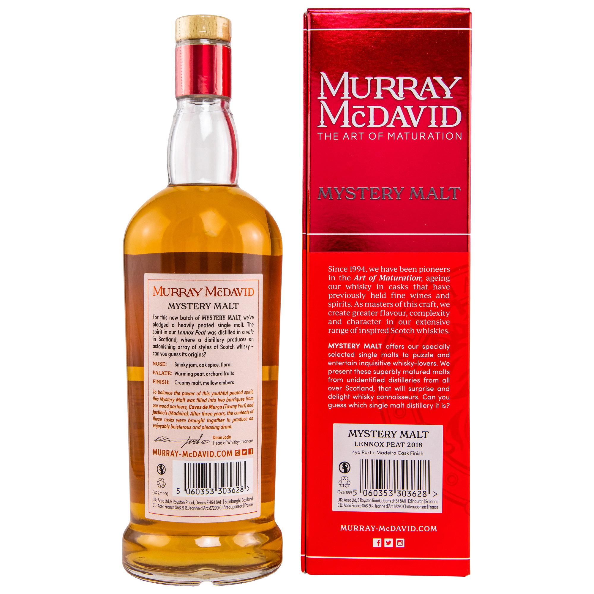 Croftengea Lennox Peat 2018/2022 - 4 y.o. - Port + Madeira Cask - Murray McDavid