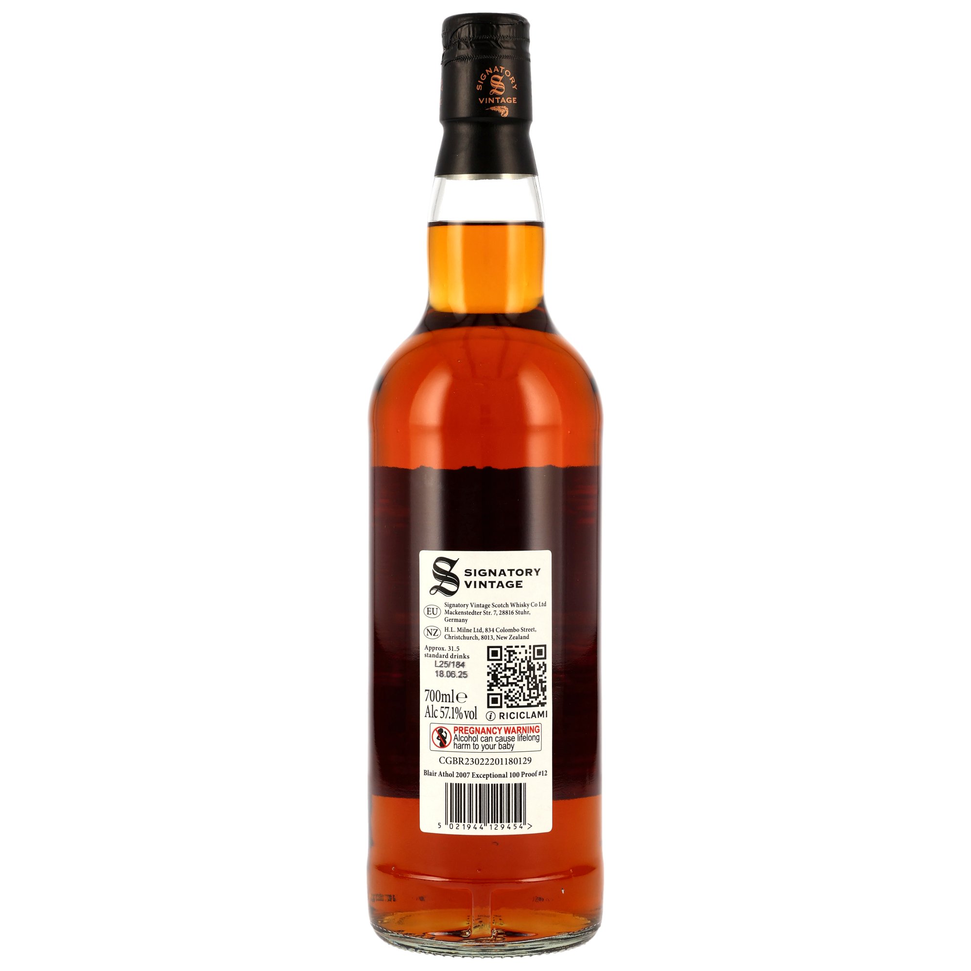 Blair Athol 2007/2025 - 17 y.o. - 1st Fill Oloroso Casks - Signatory 100 PROOF Exceptional Cask Edition #12