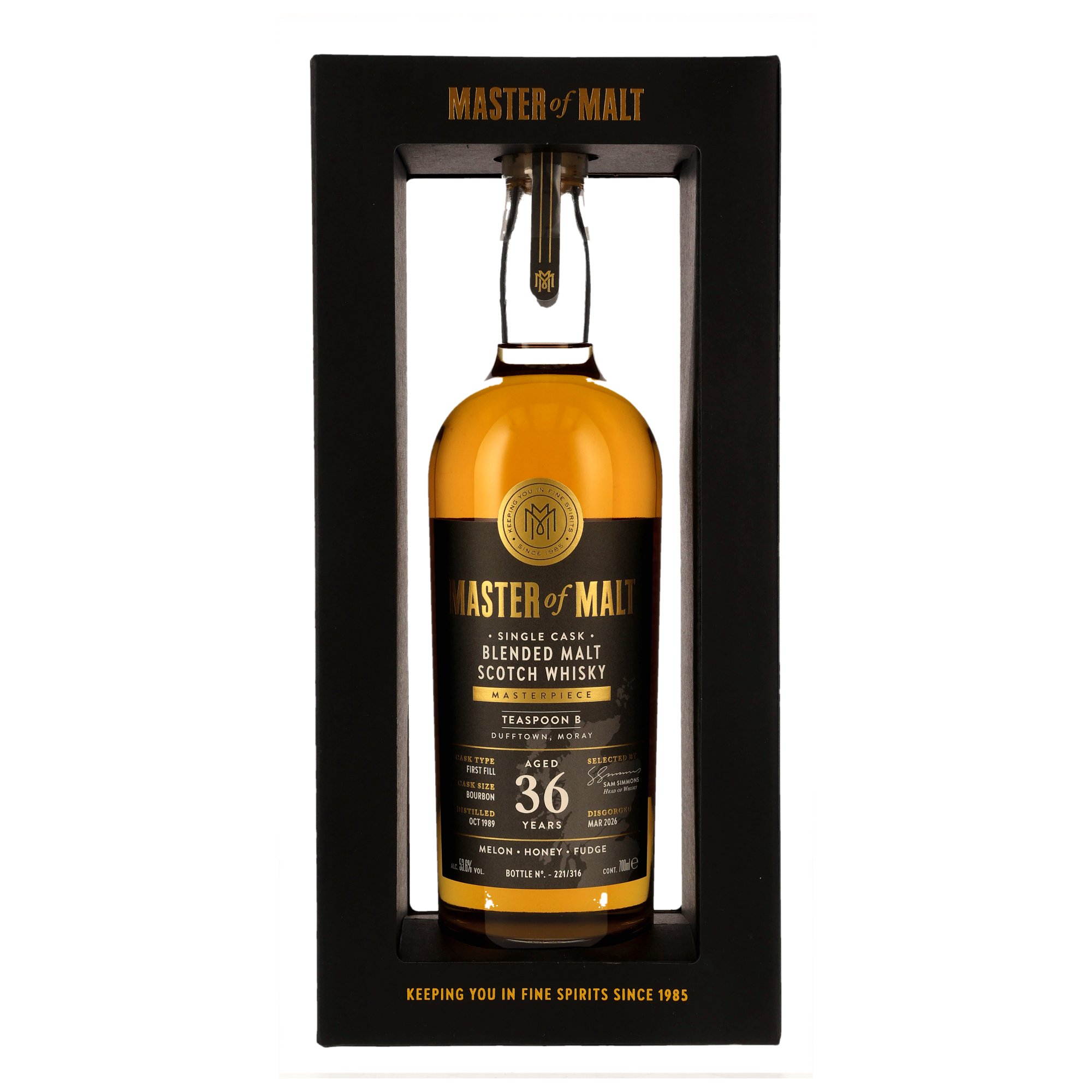 Teaspoon B 1989/2026 - 36 y.o. - Blended Malt - 1st Fill Bourbon Casks - Master of Malt