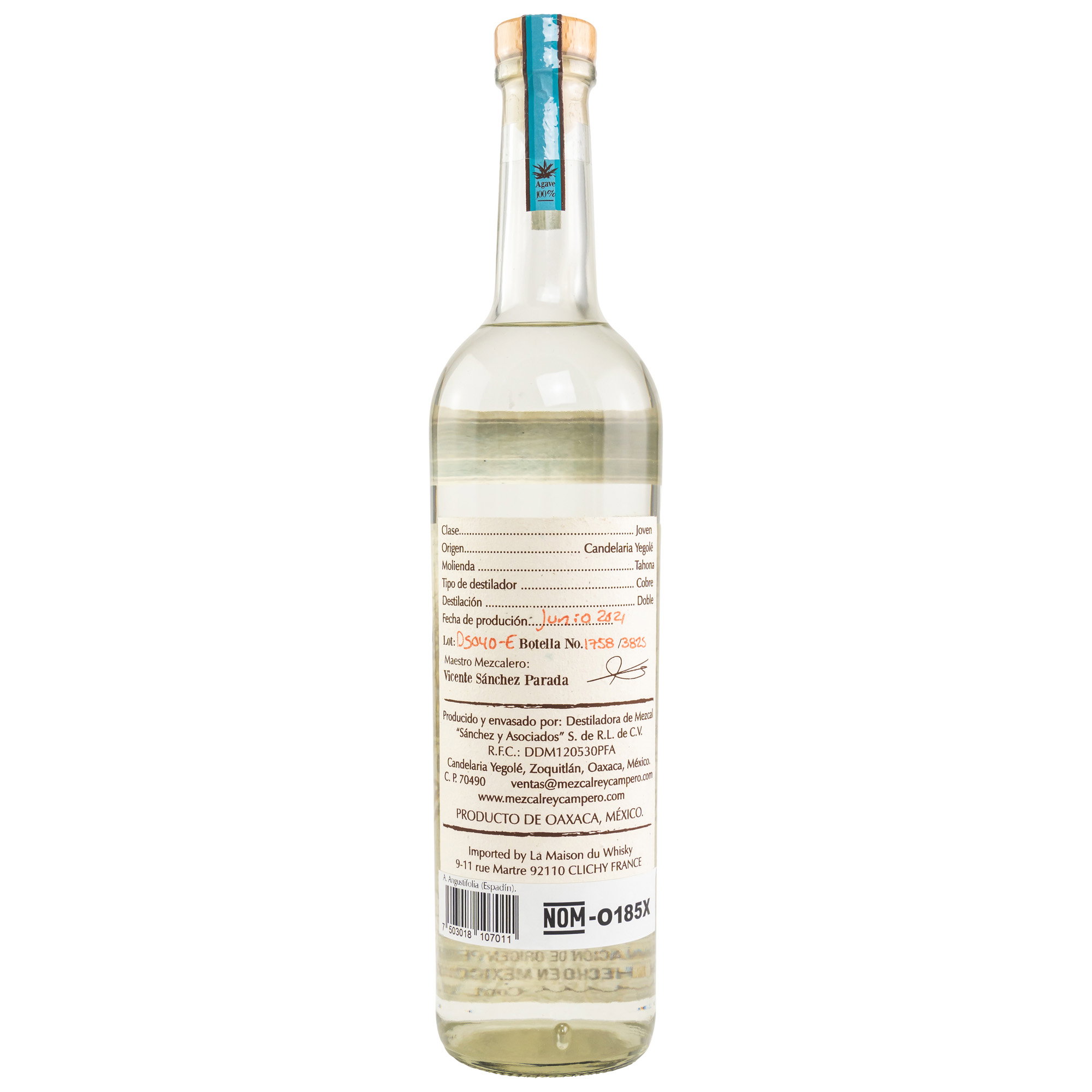 Rey Campero Espadin Mezcal artesanal - Joven - 48,6%