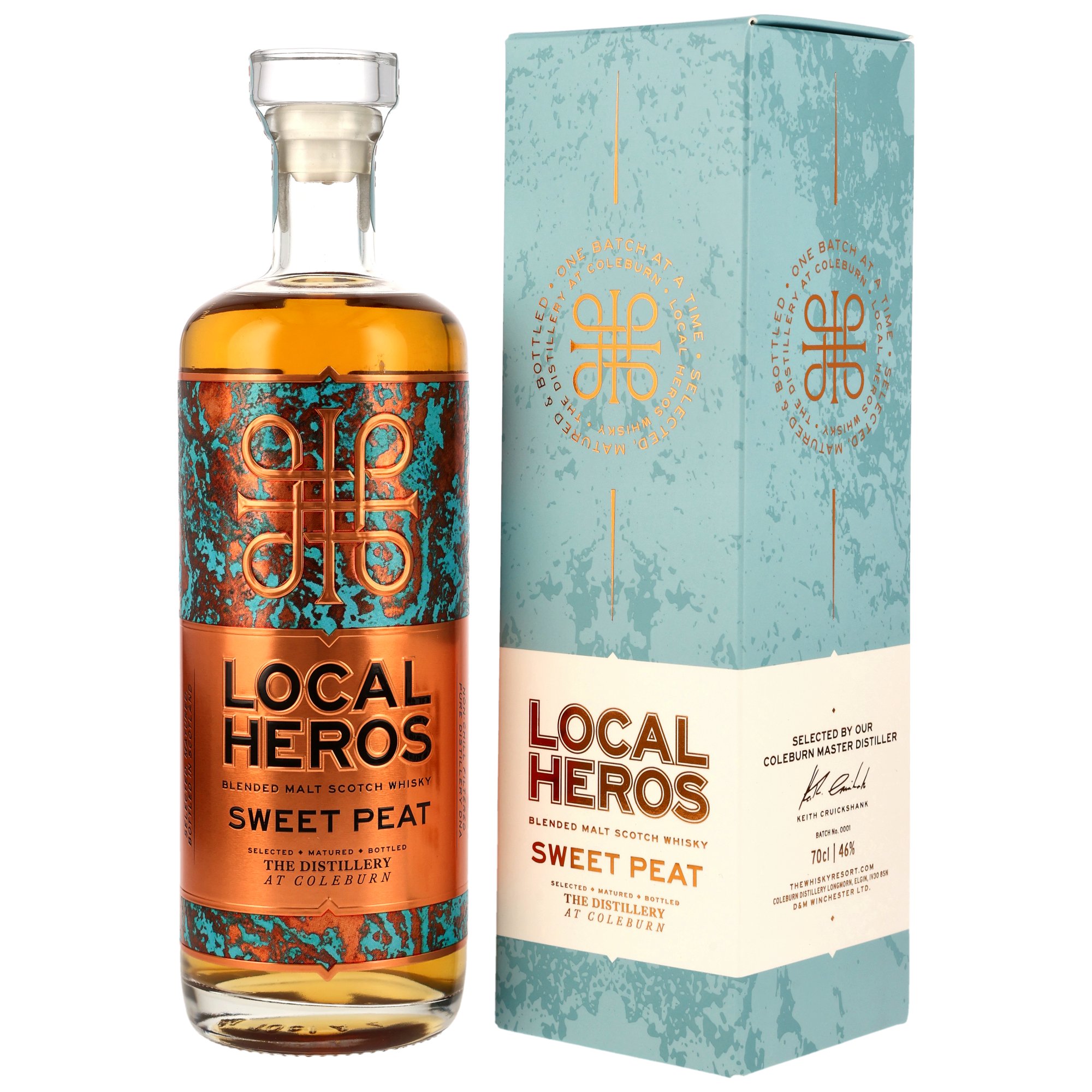 Coleburn Local Heros Sweet Peat Blended Malt Scotch Whisky