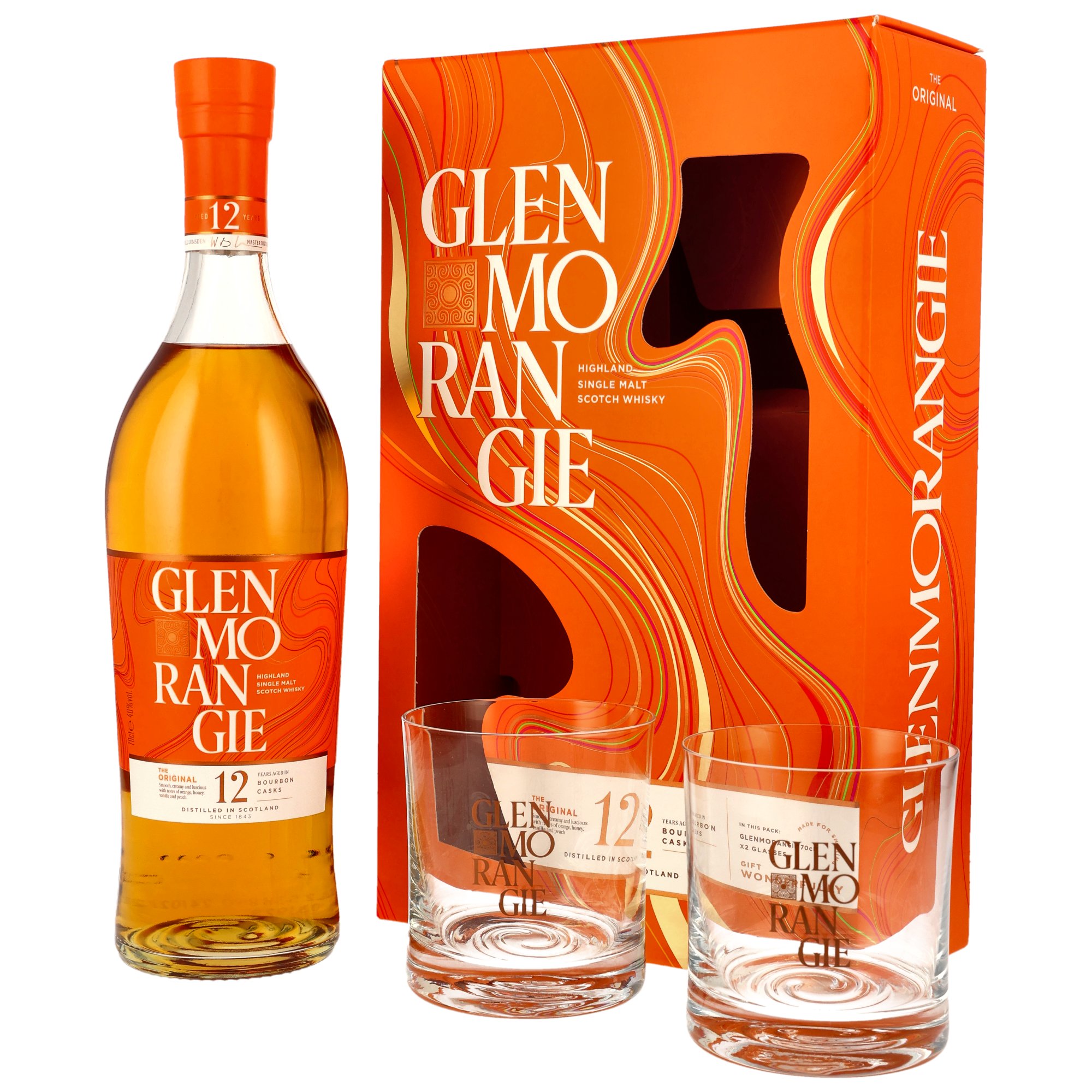 Glenmorangie 12 y.o. Original + 2 Gläser