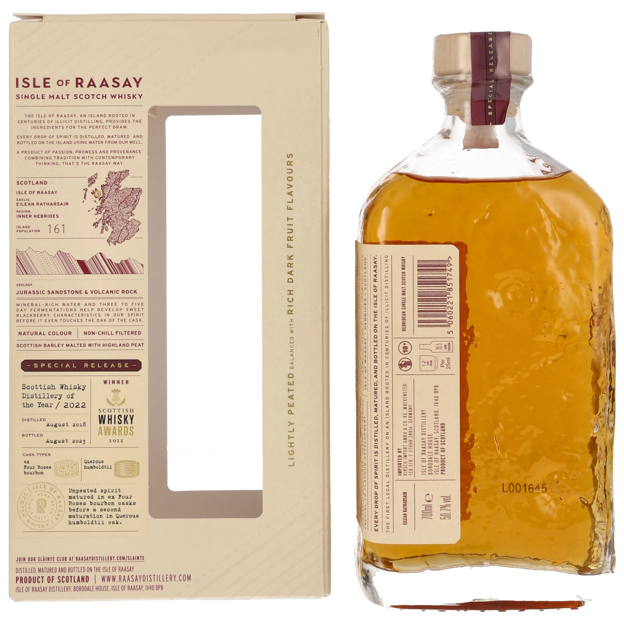 Isle of Raasay 2018/2023 Single Malt Whisky - Scottish Distillery of the Year Edition