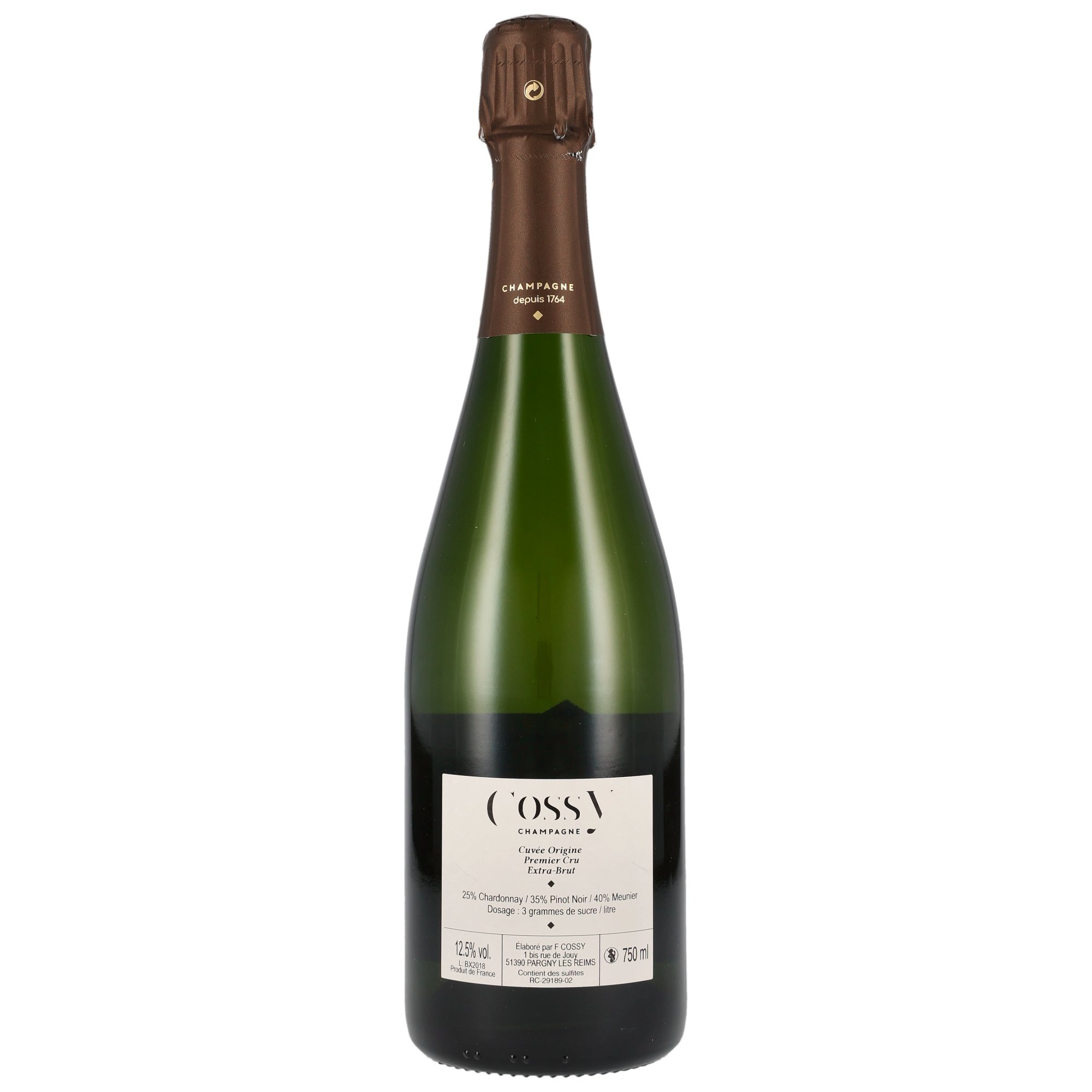 Cossy Champagne Cuvée Origine Extra Brut 12,5%