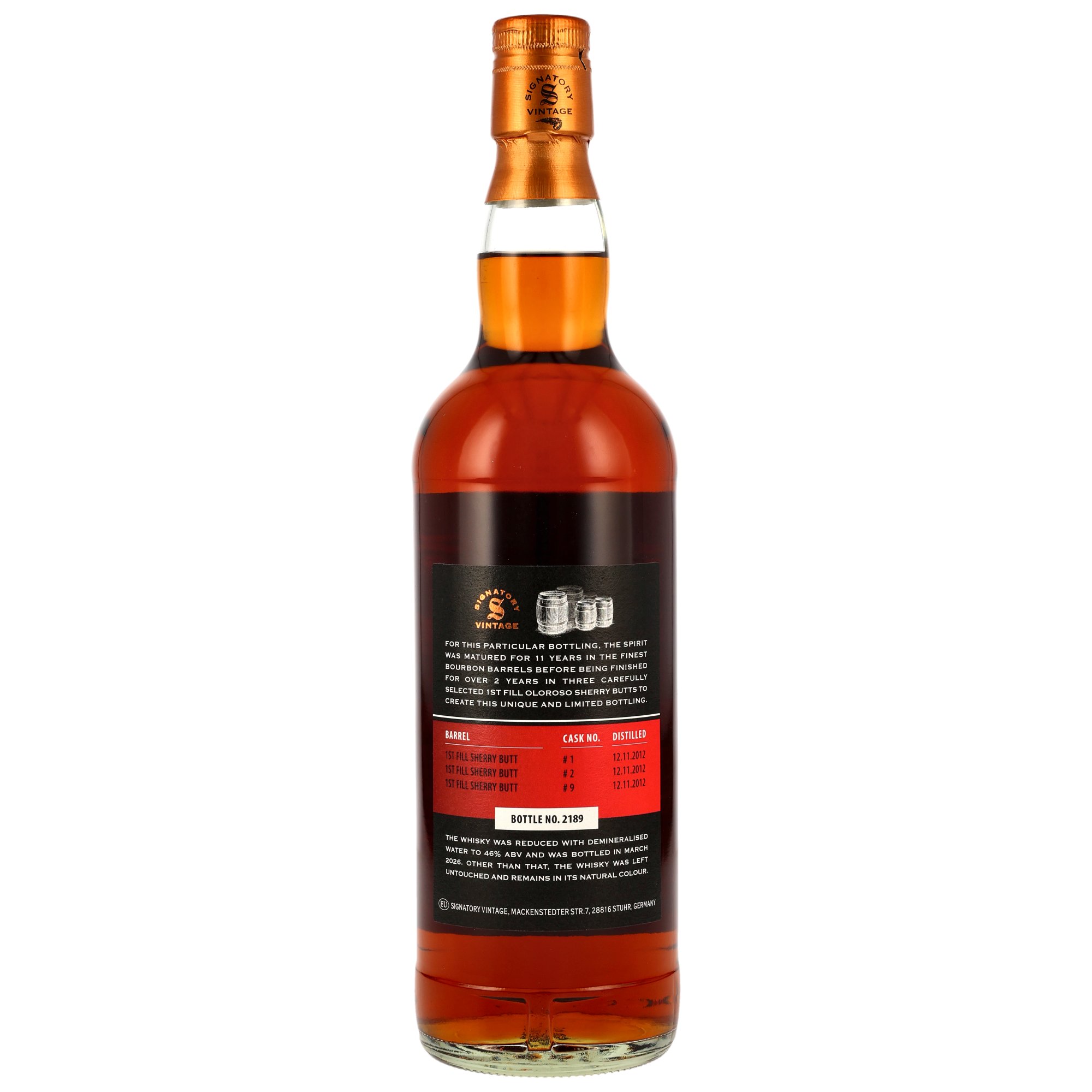 Glen Garioch 2012/2026 - 13 y.o. - 1st Fill Oloroso Sherry Butts Finish #1, 2 + 9 - Sig un-chill - ohne Tube