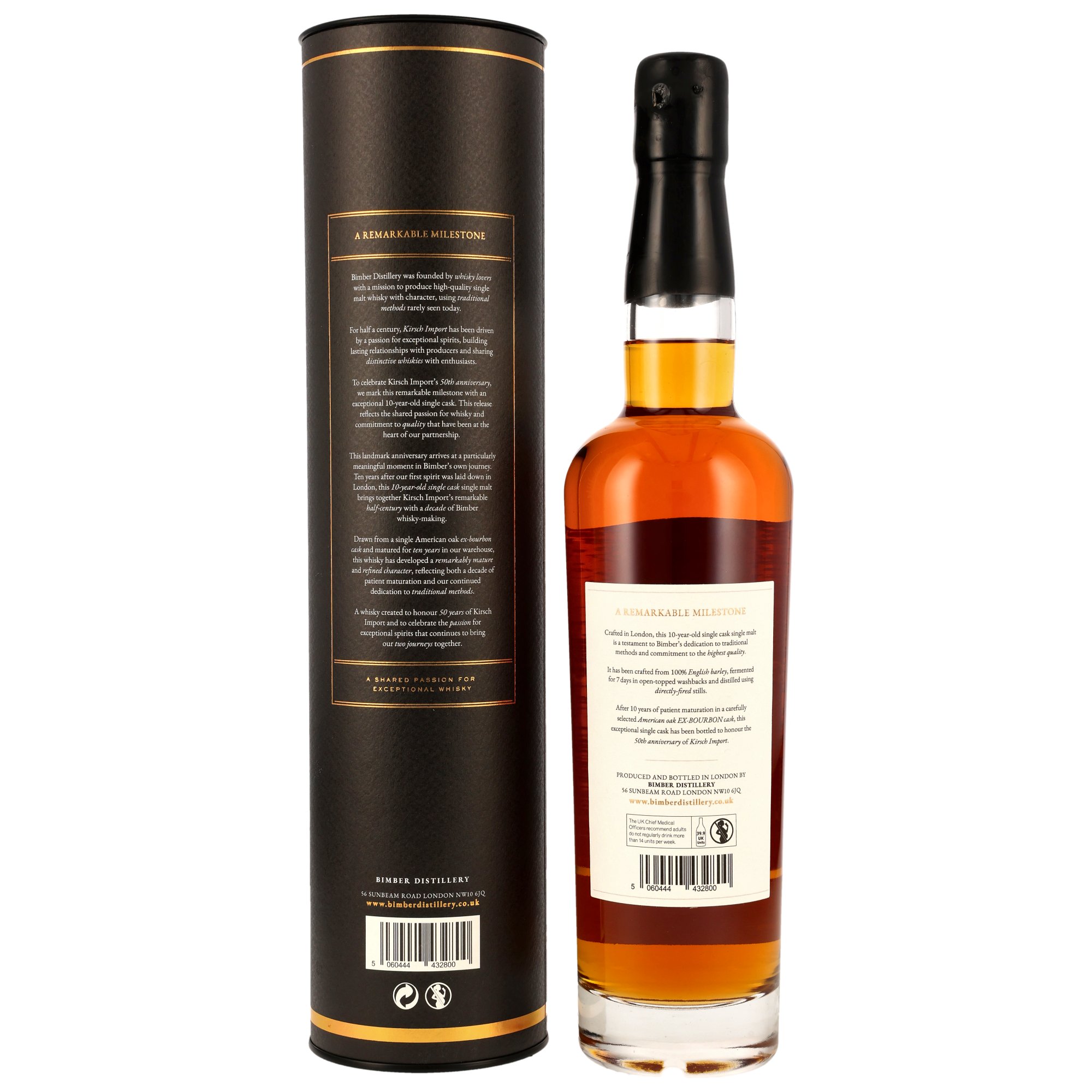 Bimber 2016/2026 - 10 y.o. - Single Malt London Whisky - Ex-Bourbon Cask #74 - 50th Anniversary Kirsch Import