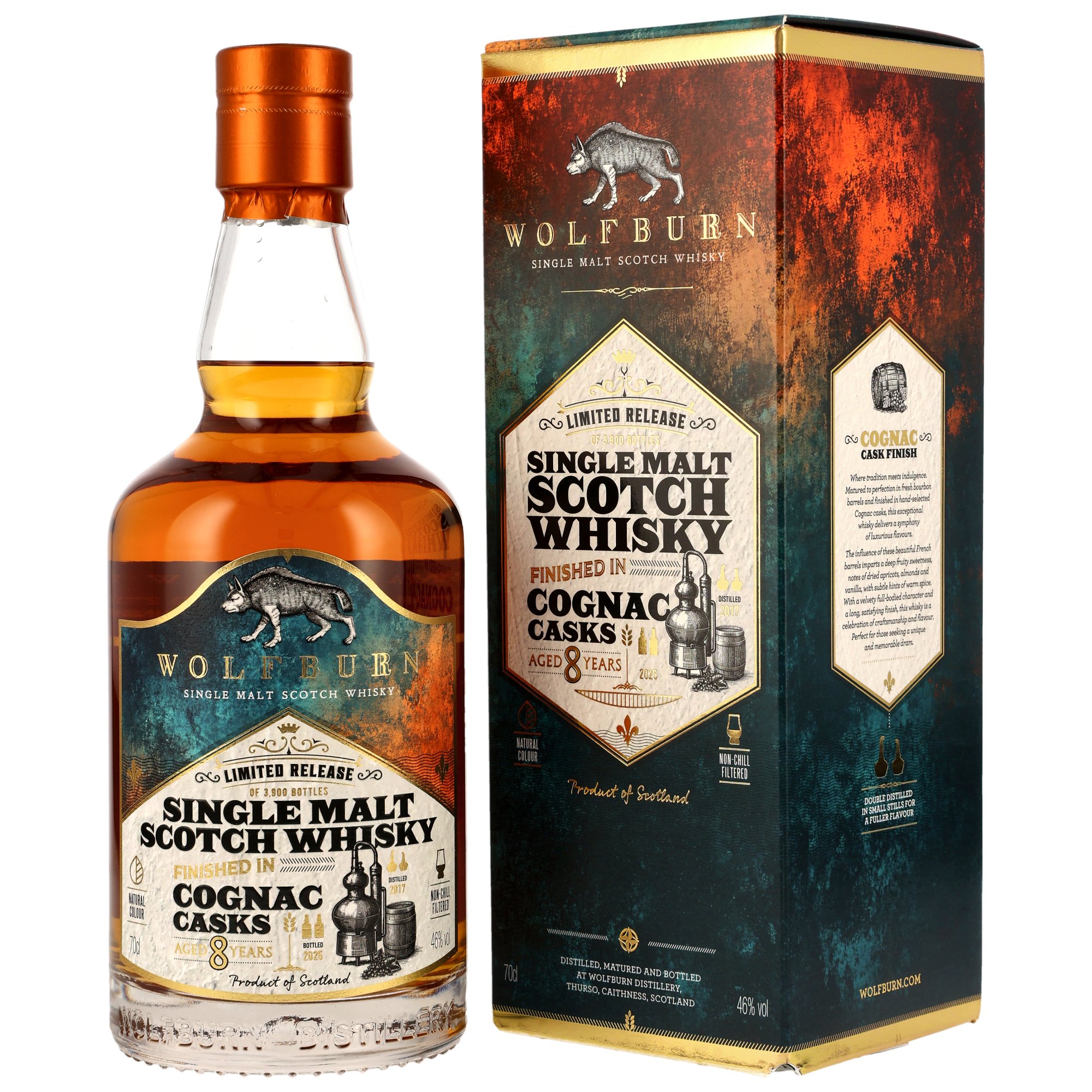 Wolfburn 2017/2025 - 8 y.o. -  Cognac Cask Finish