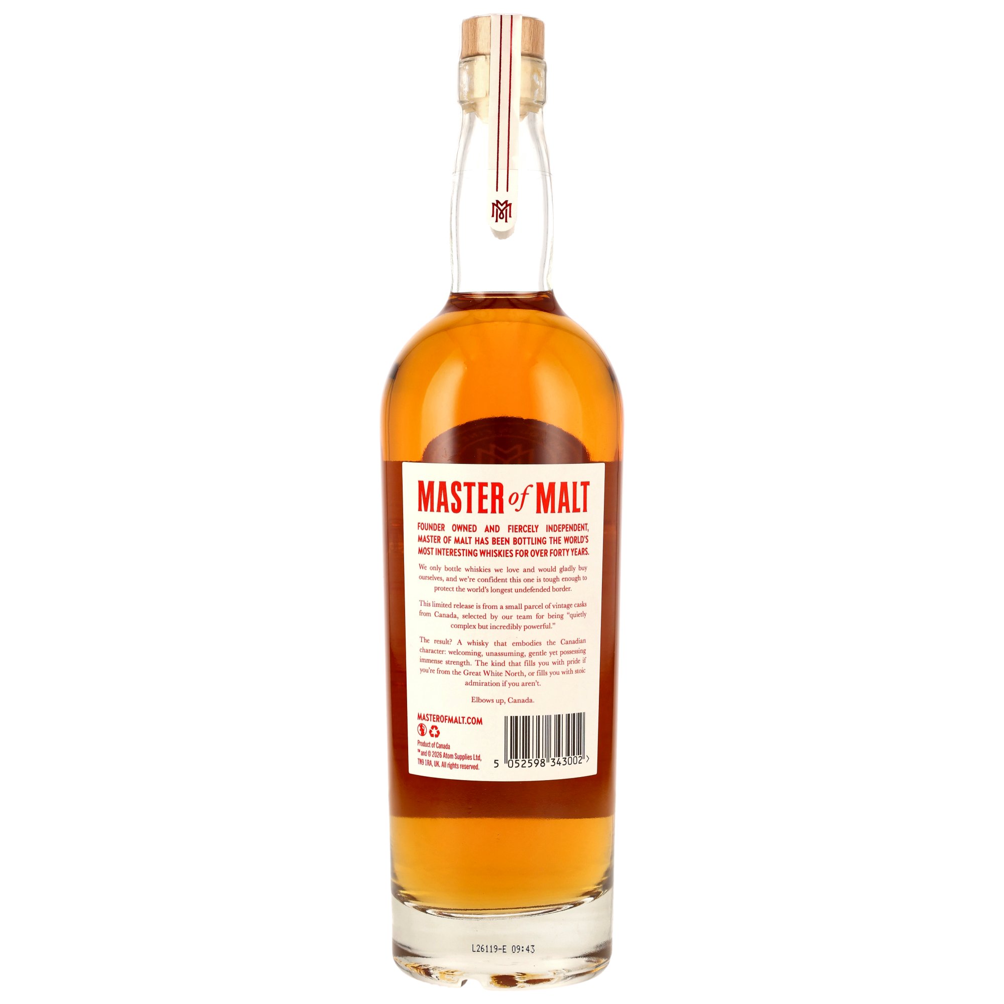 Secret Canadian Distillery 2001/2026 - 24 y.o. - Refill Sherry Butt - Master of Malt
