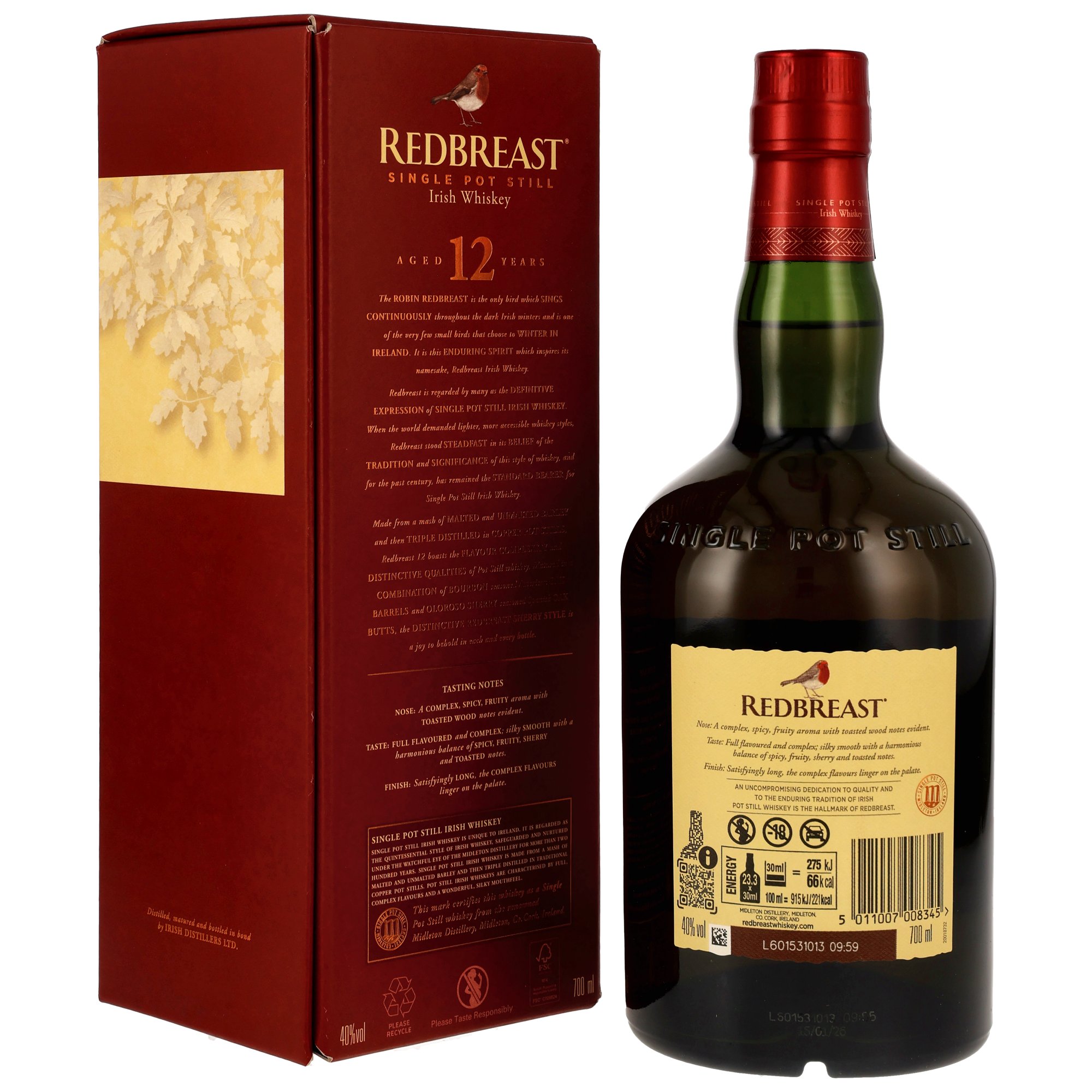 Redbreast 12 y.o. - Bourbon Barrels & Oloroso Sherry Butts - Neue GP 2026