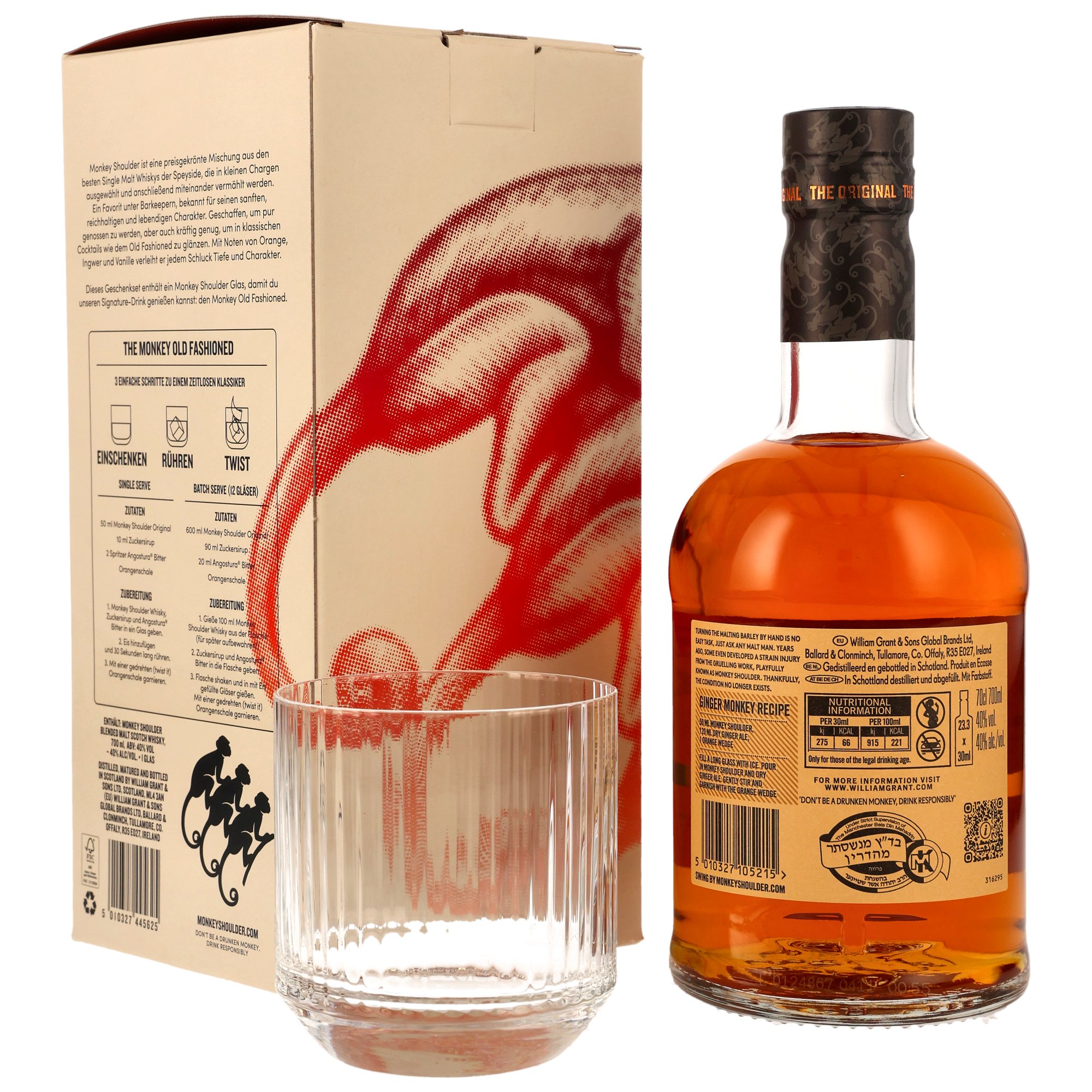 Monkey Shoulder The Original - mit Glas neue Ausstattung 2026