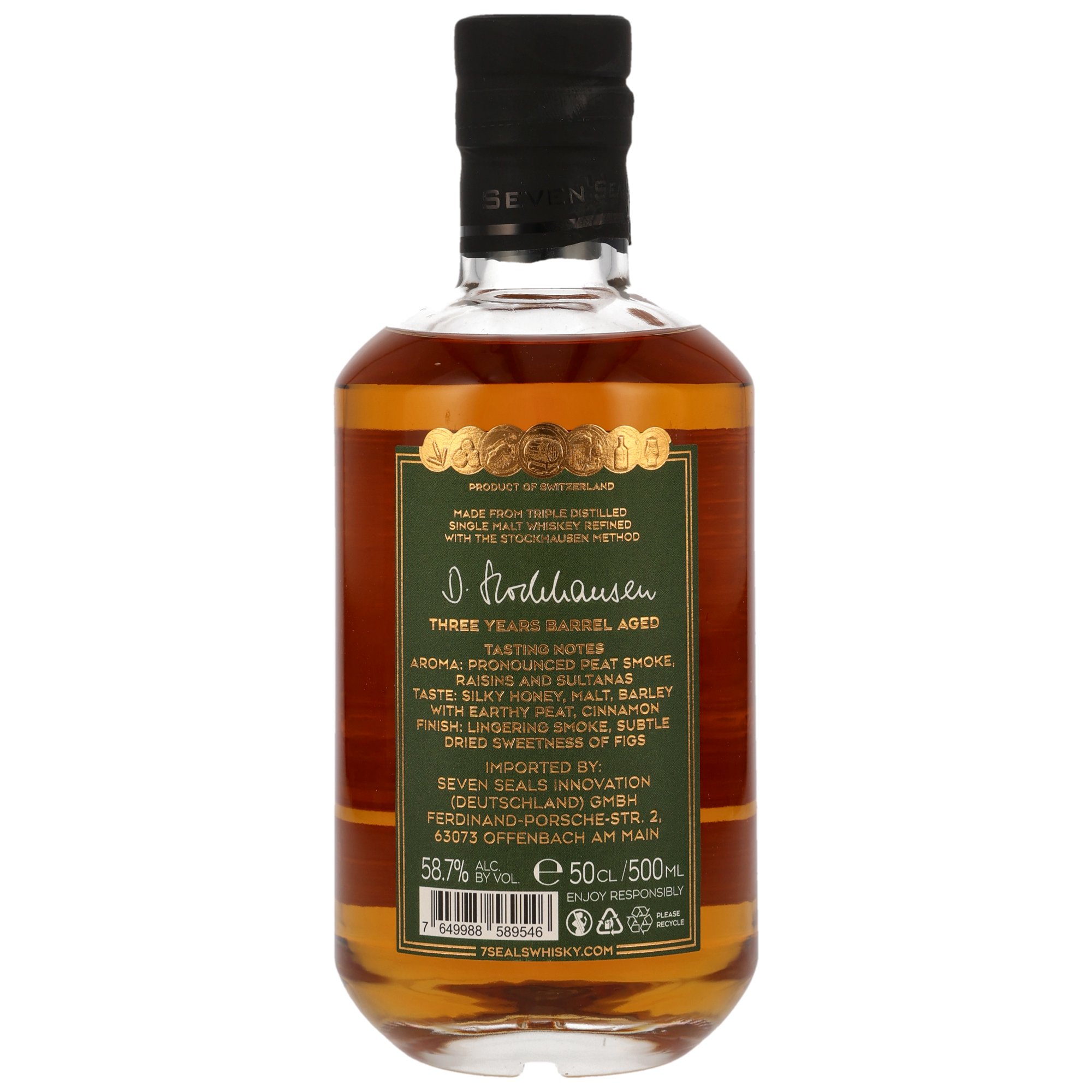 Seven Seals Peated Malted Barley Spirit Double Wood - Cask Strength  - neue Ausstattung