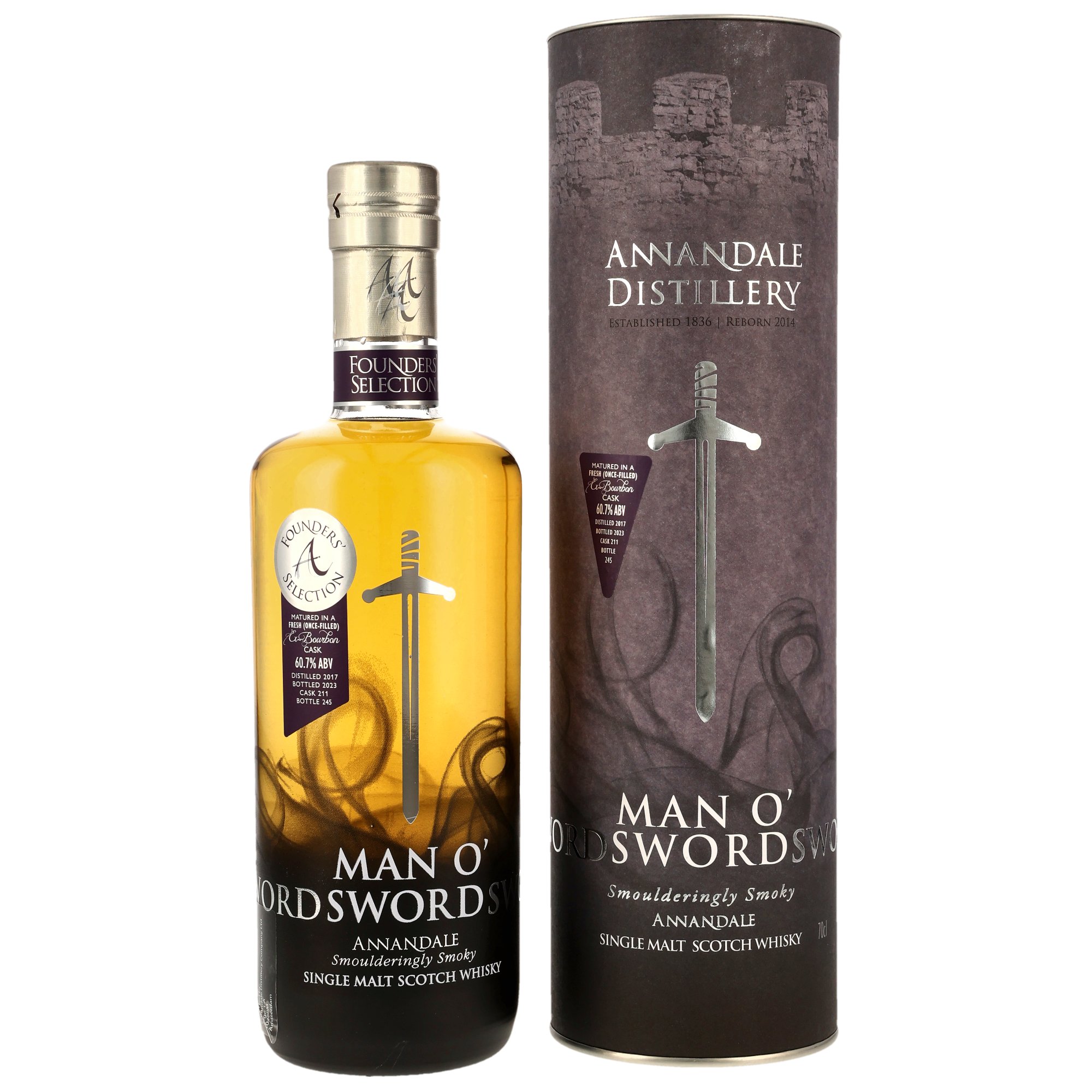 Annandale 2017/2023 Man O' Sword Founders Selection - Bourbon Cask #211