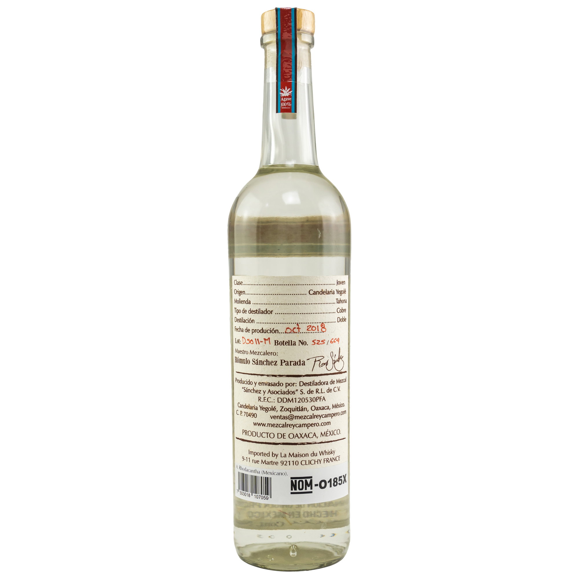 Rey Campero Mexicano Mezcal artesanal - Joven - 48,5%