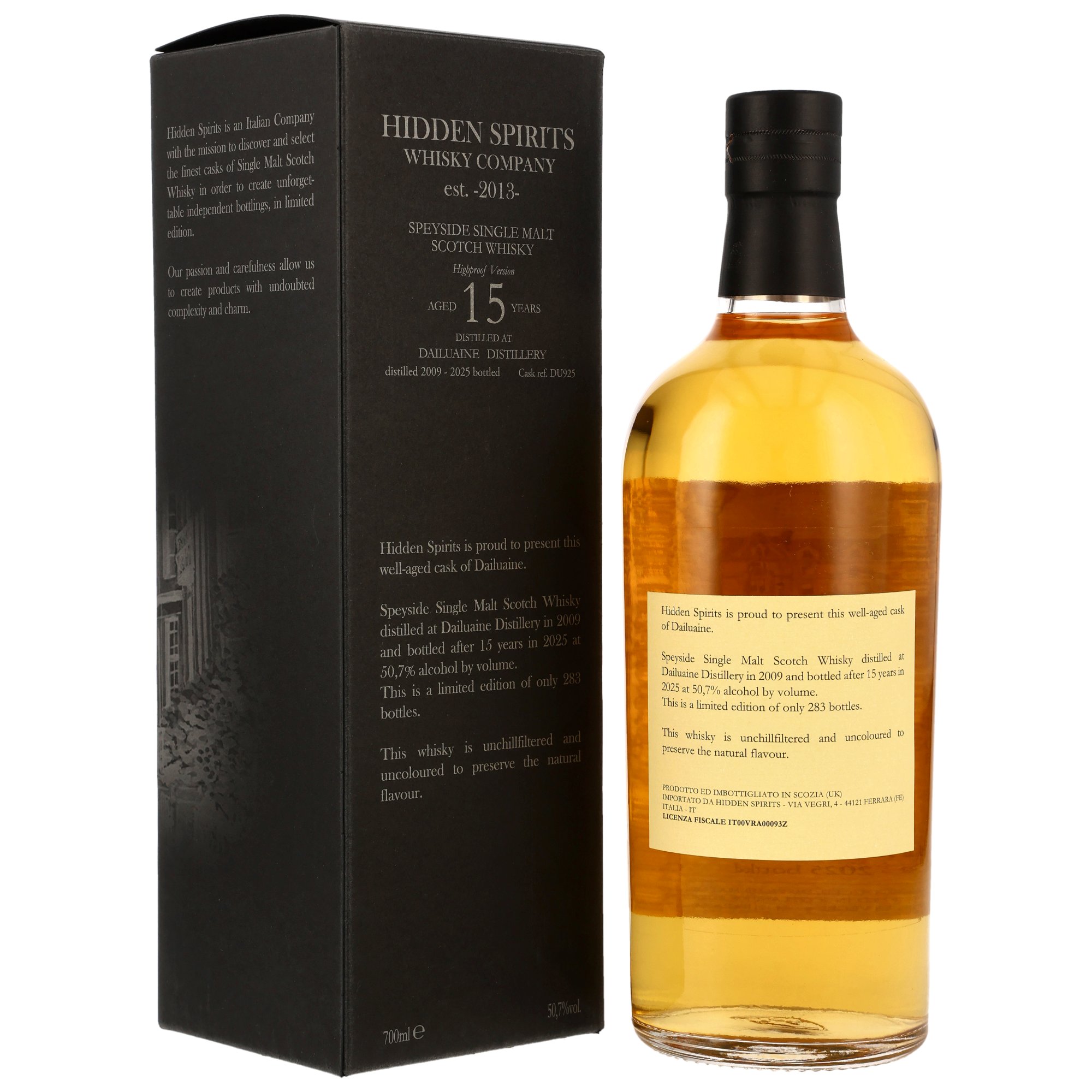 Dailuaine 2009/2025 - 15 y.o. - Cask #DU925 - Hidden Spirits