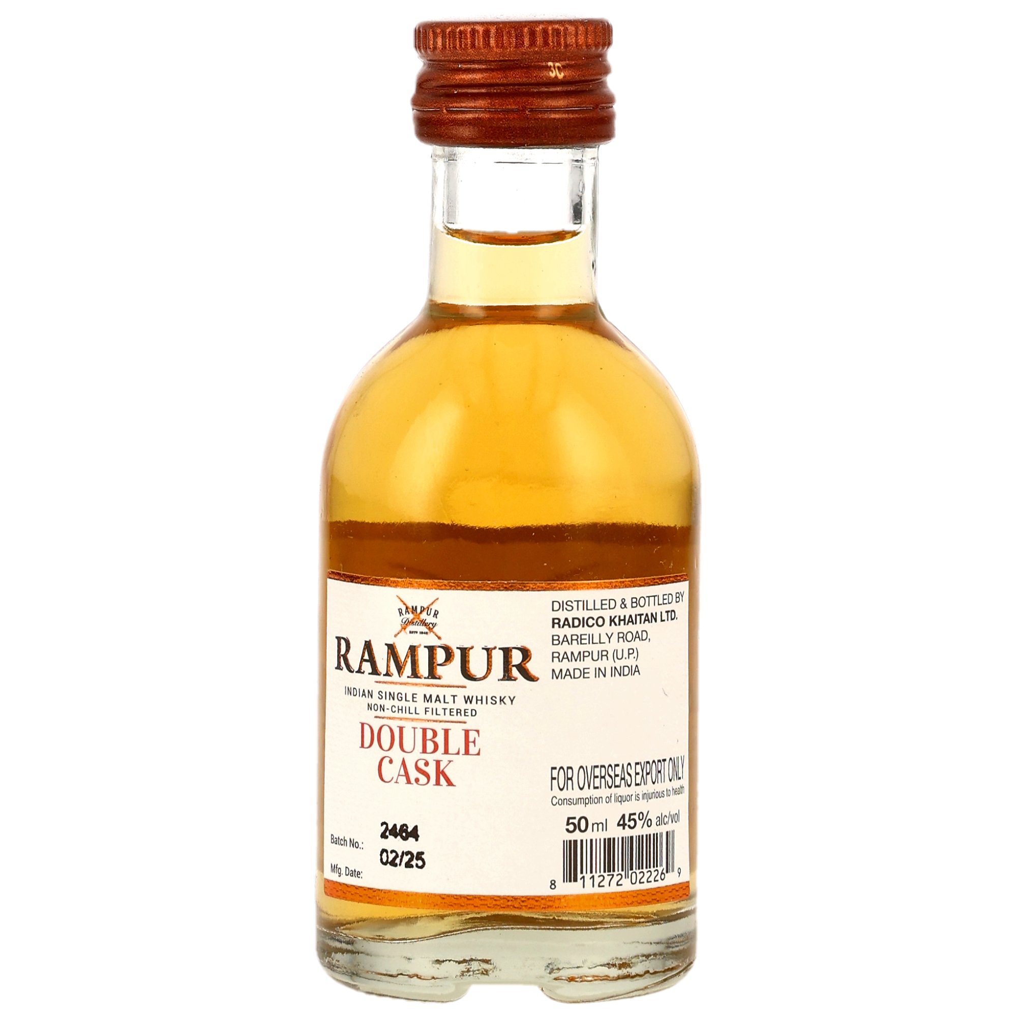 Rampur Single Malt Double Cask -  Mini 0,05
