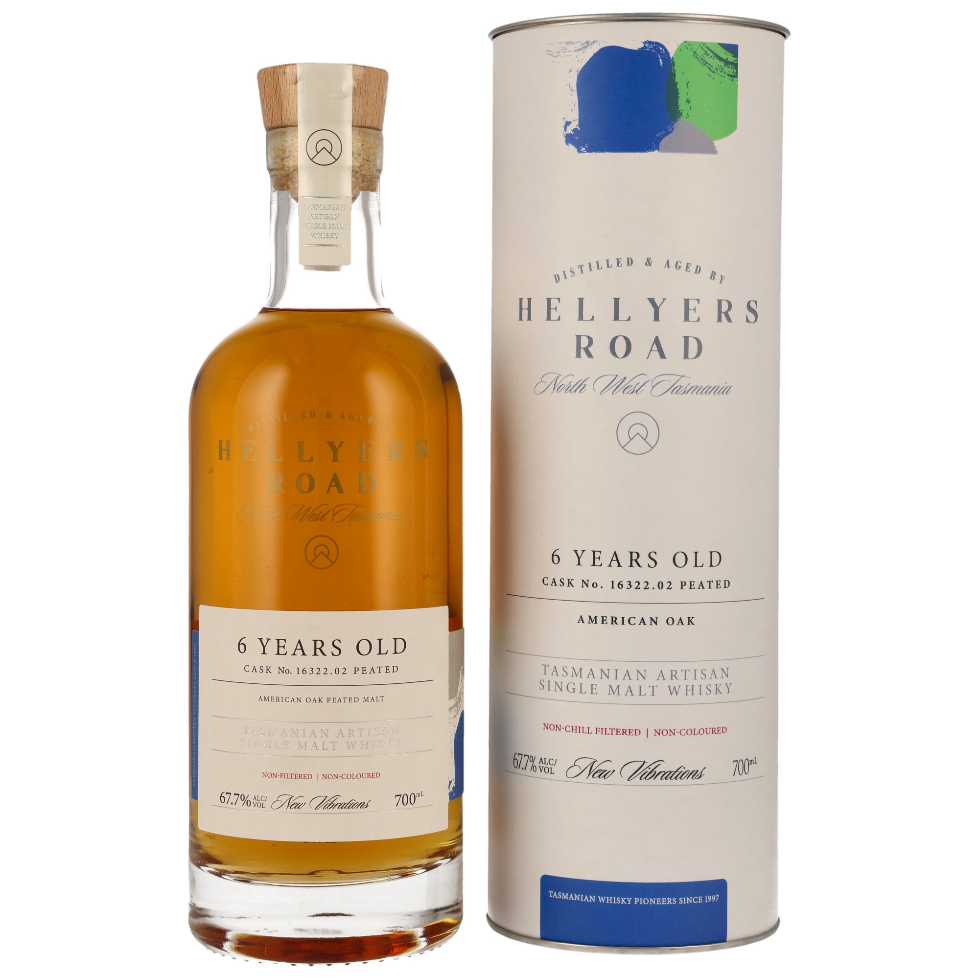 Hellyers Road  - 6 y.o.- Peated Cask 16322,02 - New Vibrations