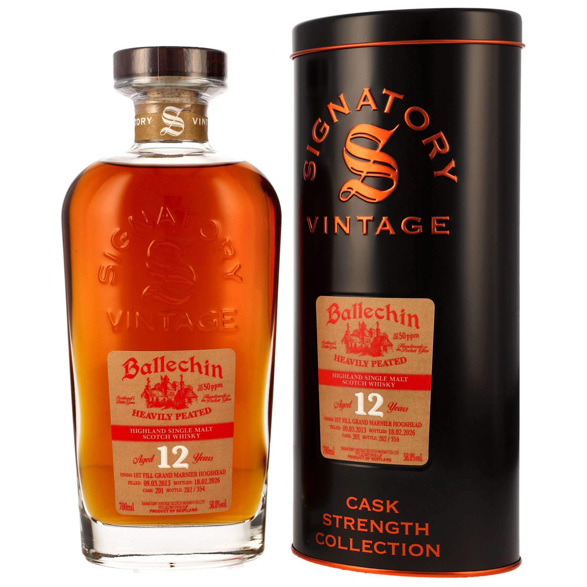 Ballechin 2013/2026 - 12 y.o. - 1st Fill Grand Marnier Hogshead #201 - Sig CS