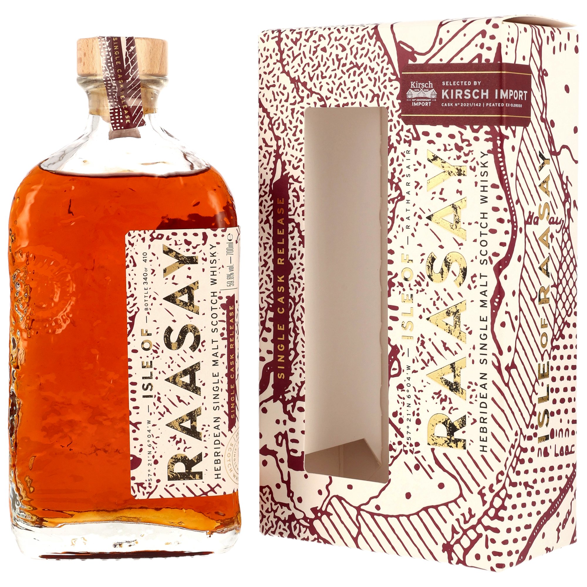 Isle of Raasay 2021/2026 - Ex-Oloroso Sherry Barrique #2021/142- 50th Anniversary Kirsch Import