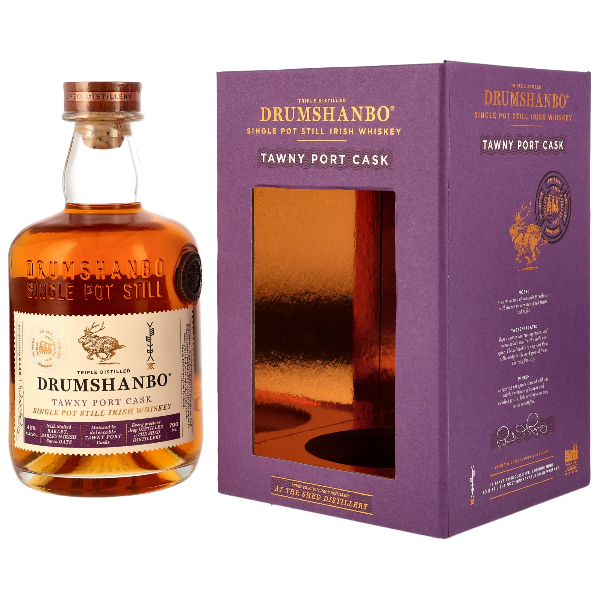 Drumshanbo Single Pot Still Irish Whiskey Tawny Port Cask