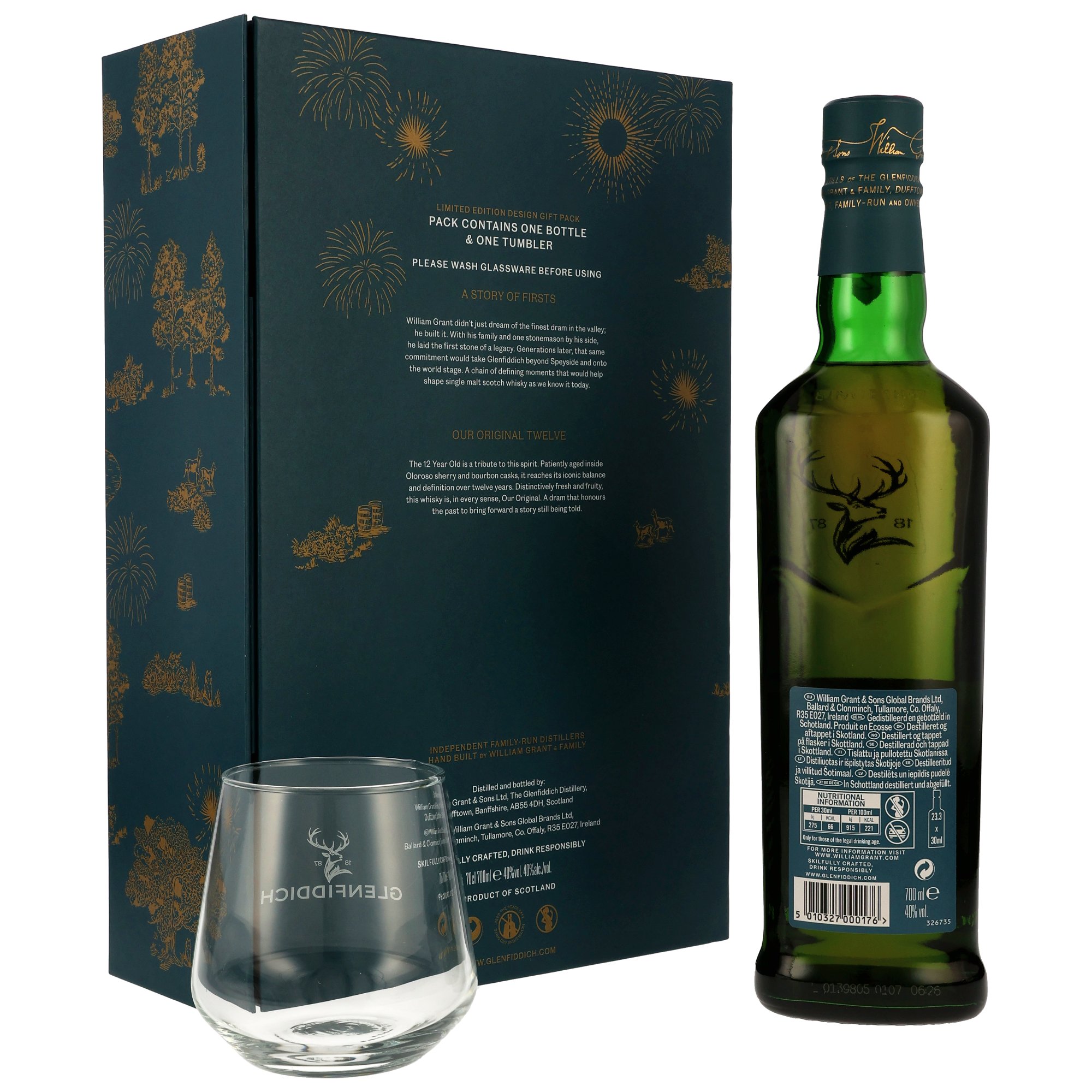 Glenfiddich 12 y.o. Limited Edition Design 2026 mit Tumbler