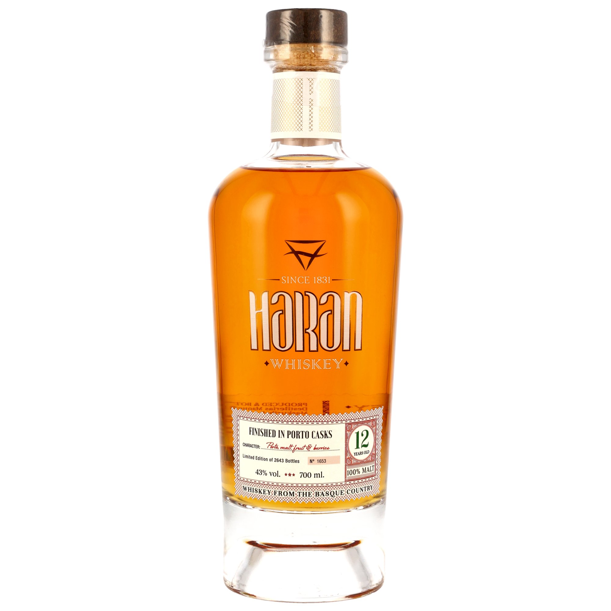 Haran 12 y.o. Port Cask Finish Basque Malt Whiskey