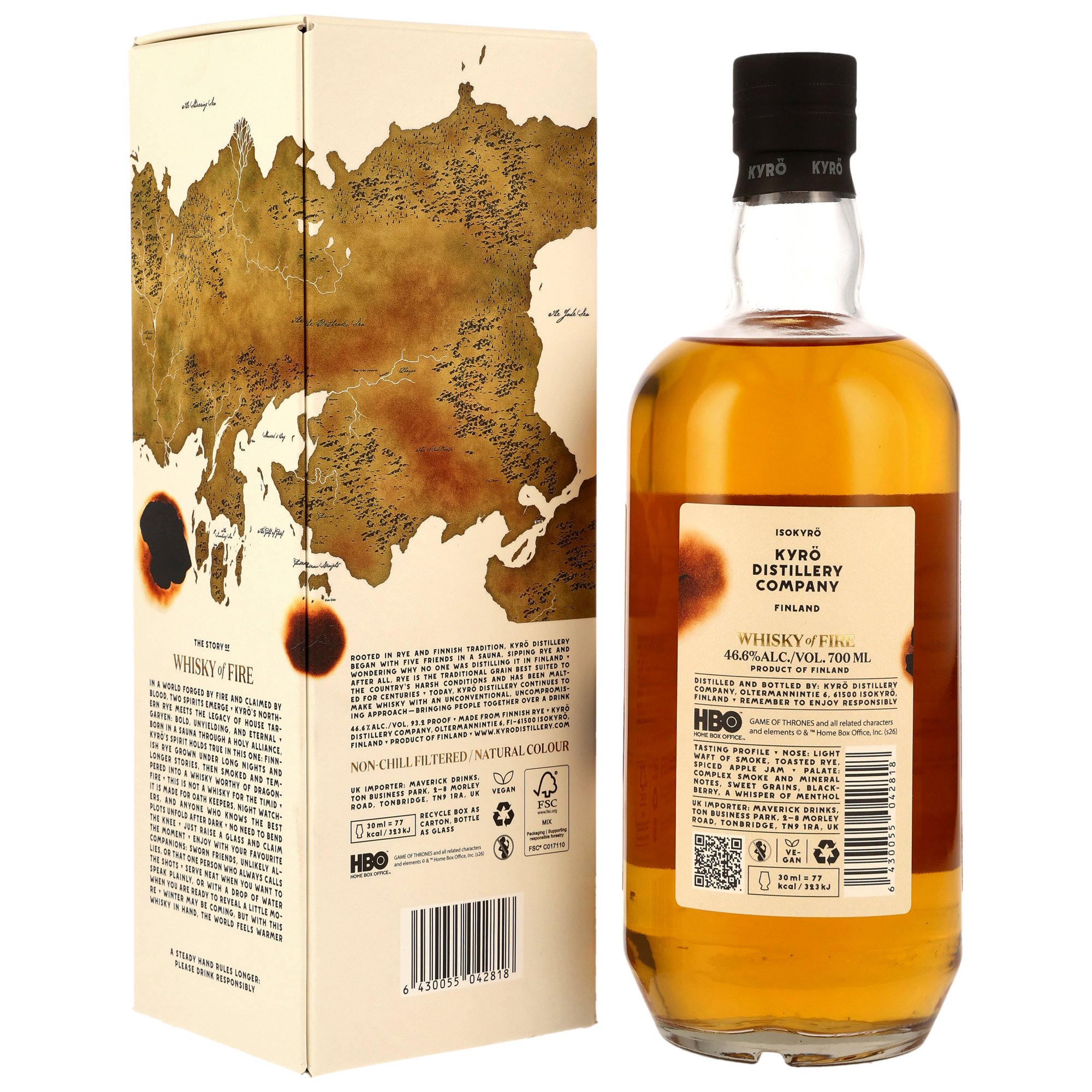 Kyrö Whisky of Fire - Smoked Malted Rye - Game of Thrones