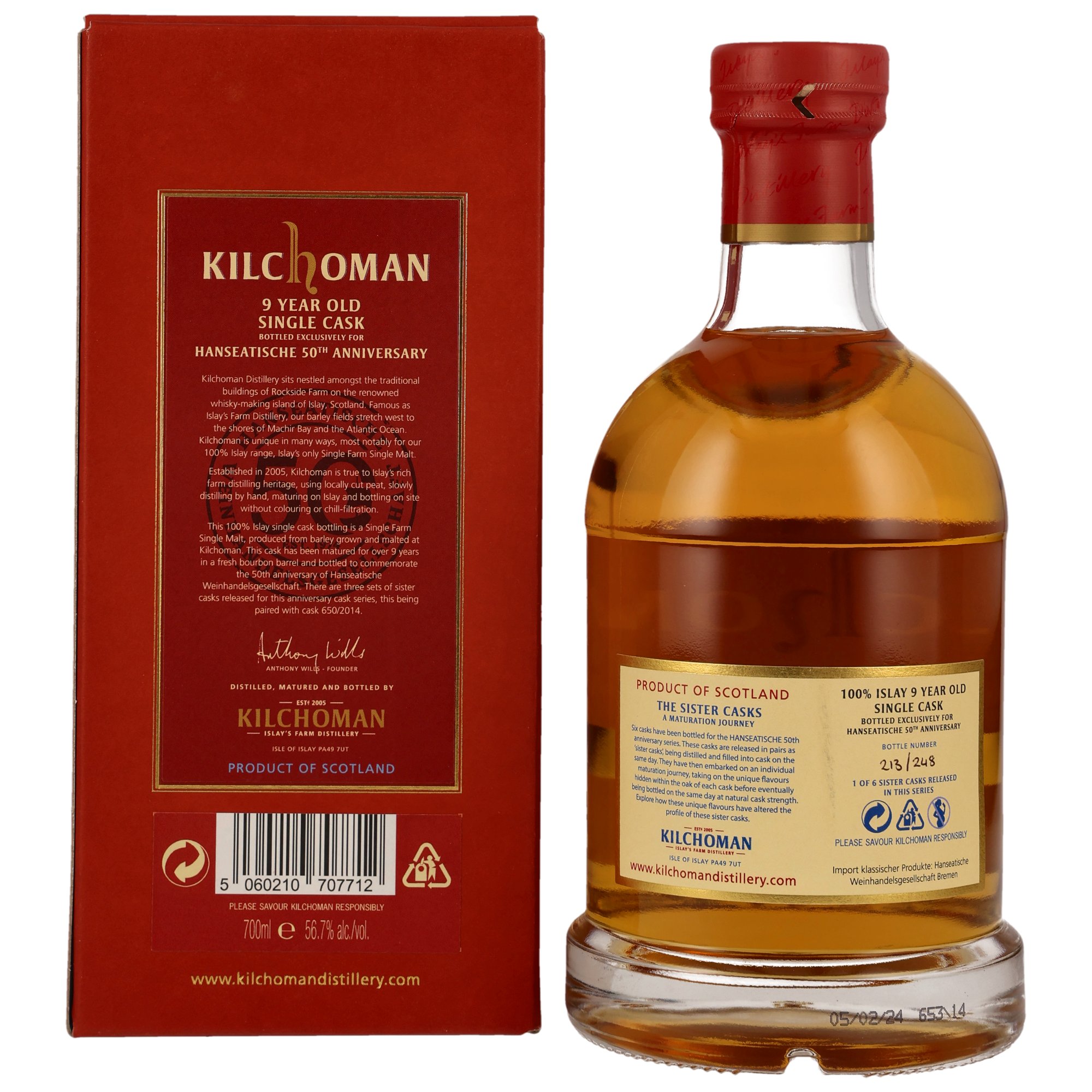 Kilchoman 2014/2024 - 9 y.o. - Bourbon Cask #653/2014